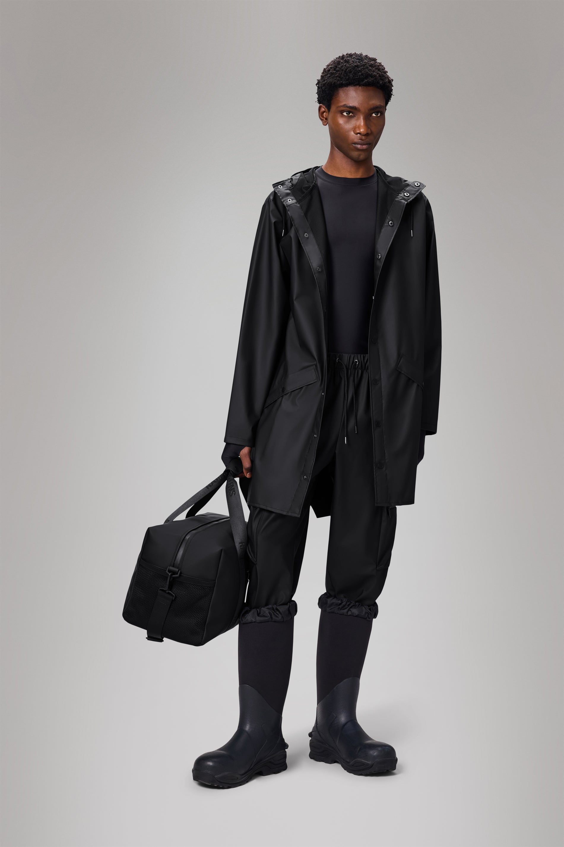 RAINS Long Jacket Black Jacket