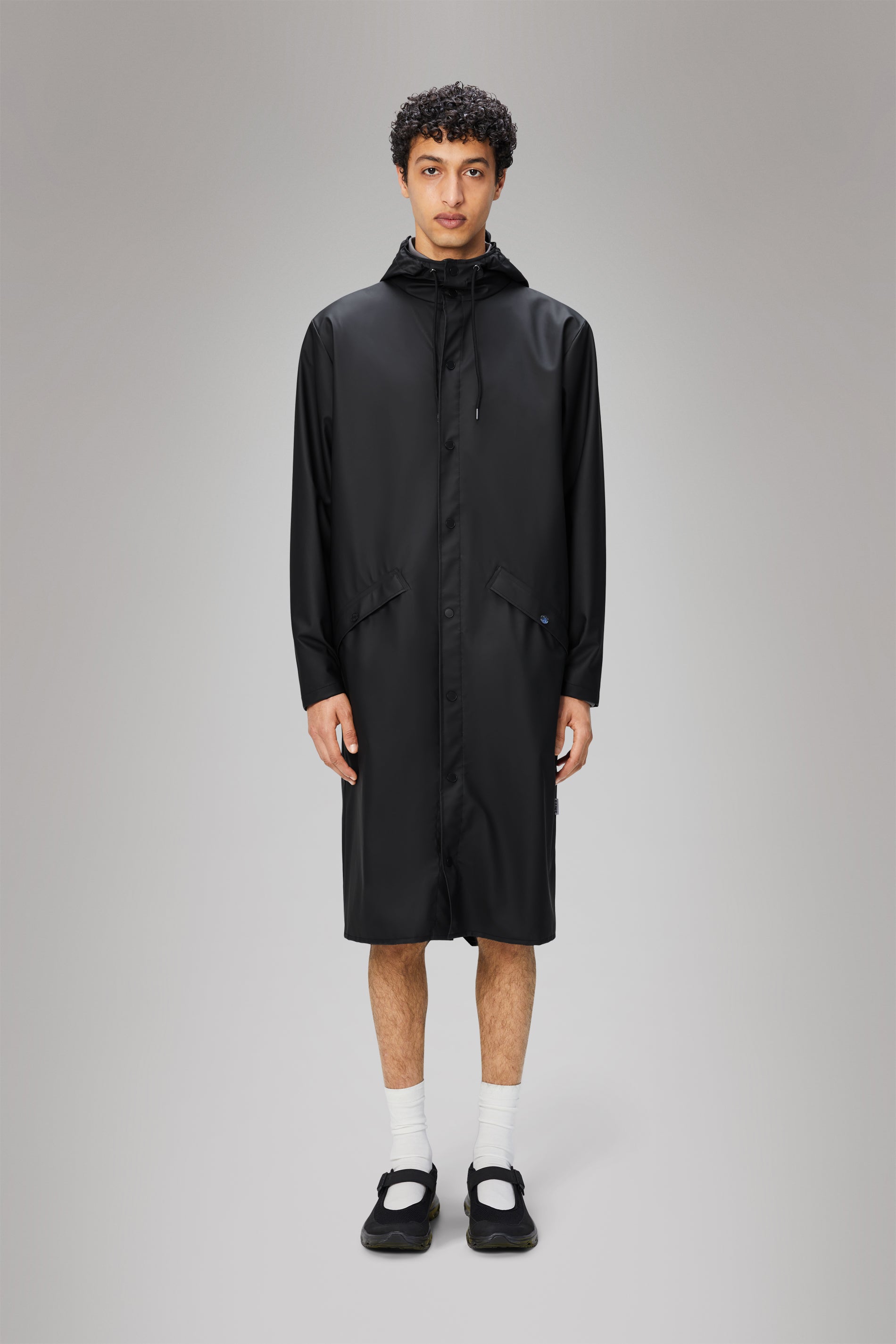 RAINS Longer Jacket Black Jacket