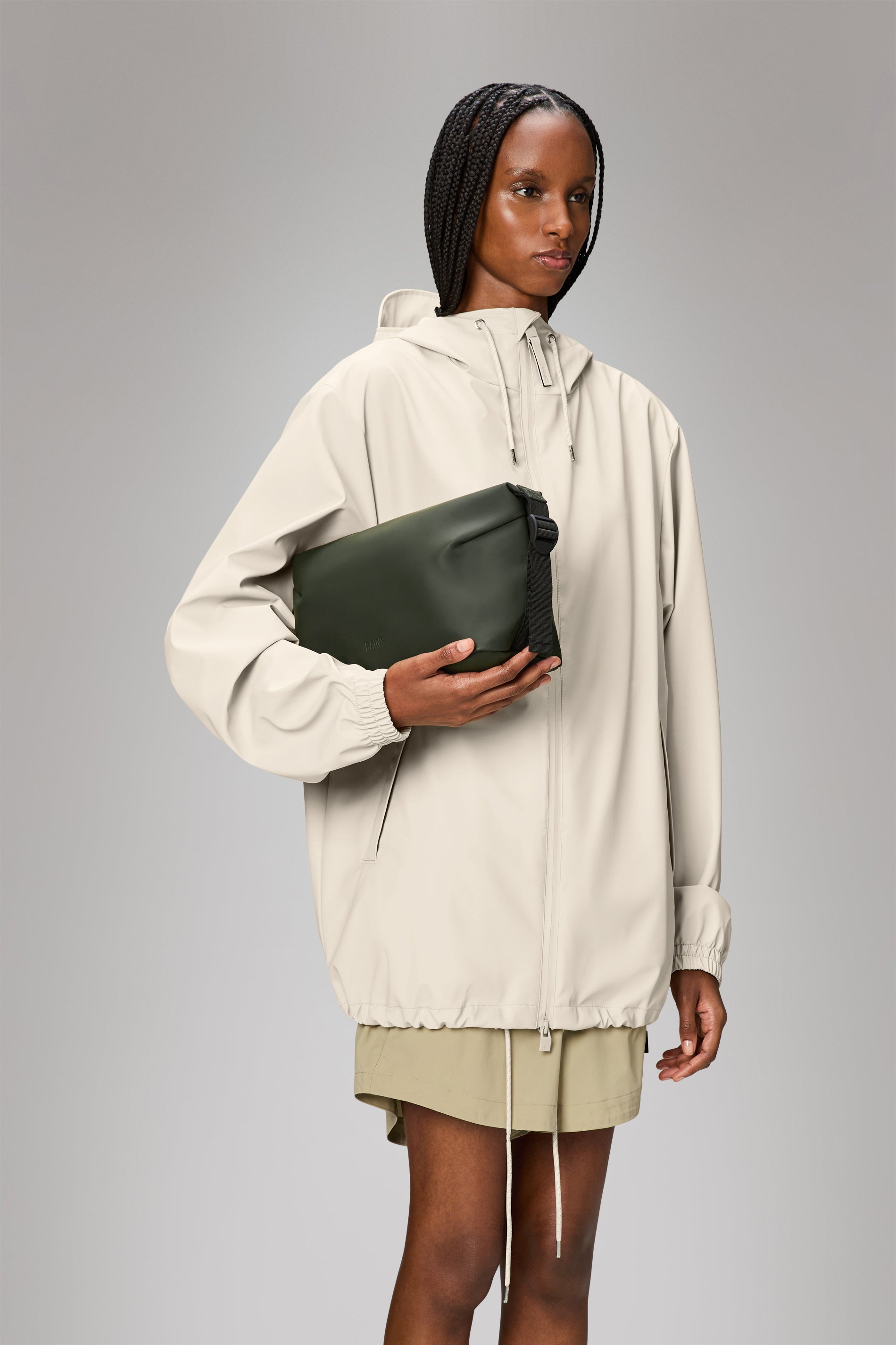 RAINS Hilo Wash Bag Green 4.40L H14 x D12 x W26 cm Washbag