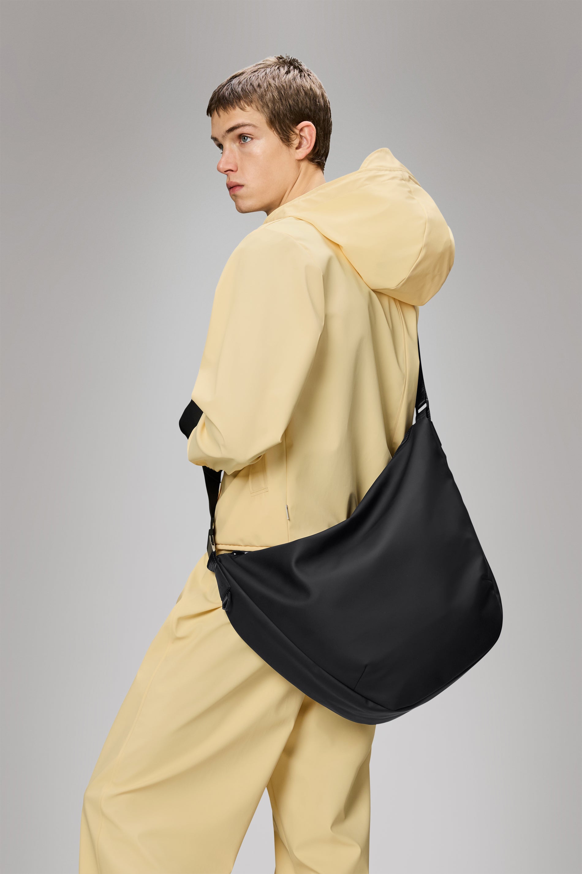RAINS Valera Shoulder Bag Large Black Crossbody