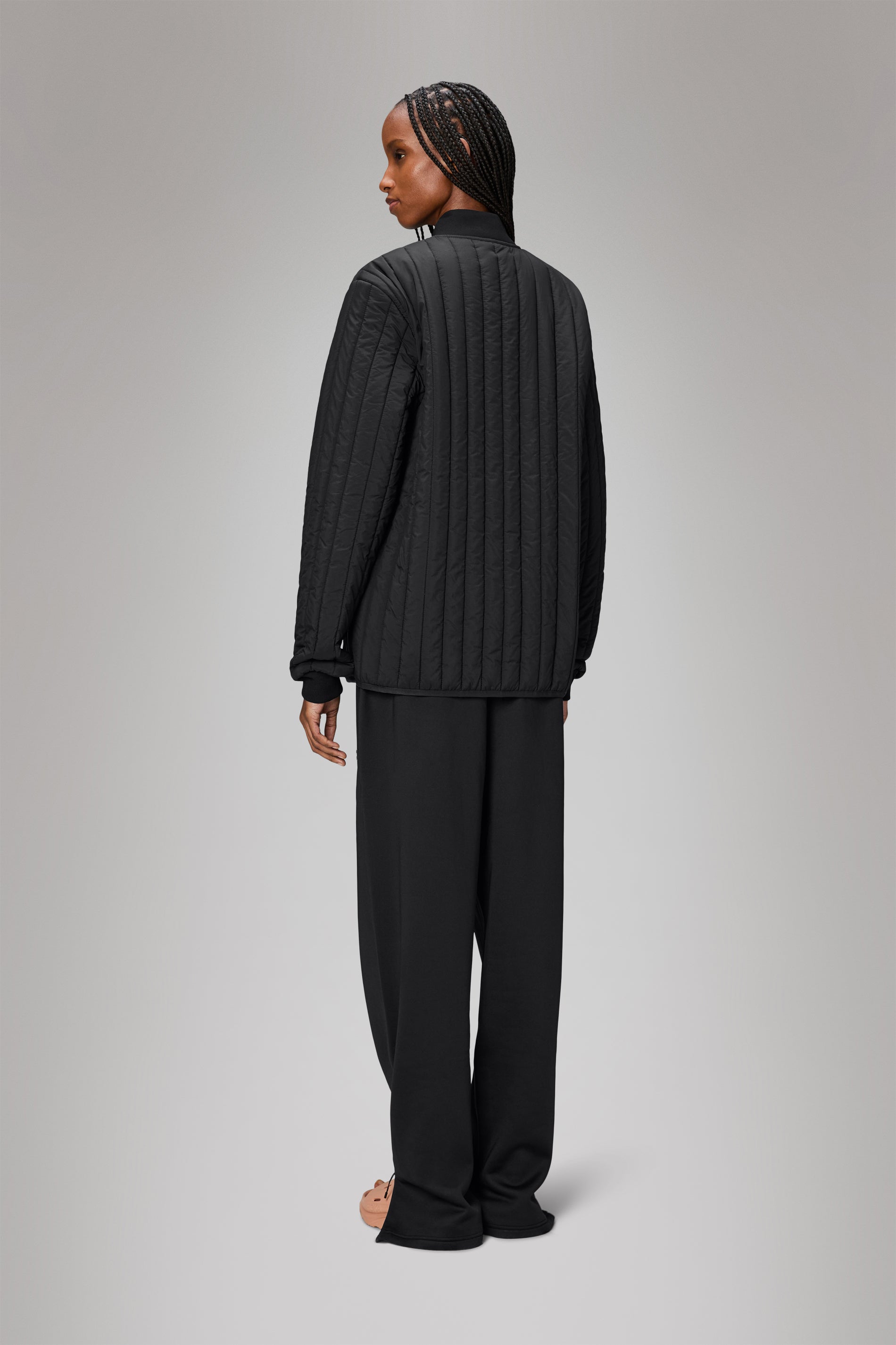 RAINS Banja Liner Bomber Jacket Black Overshirt