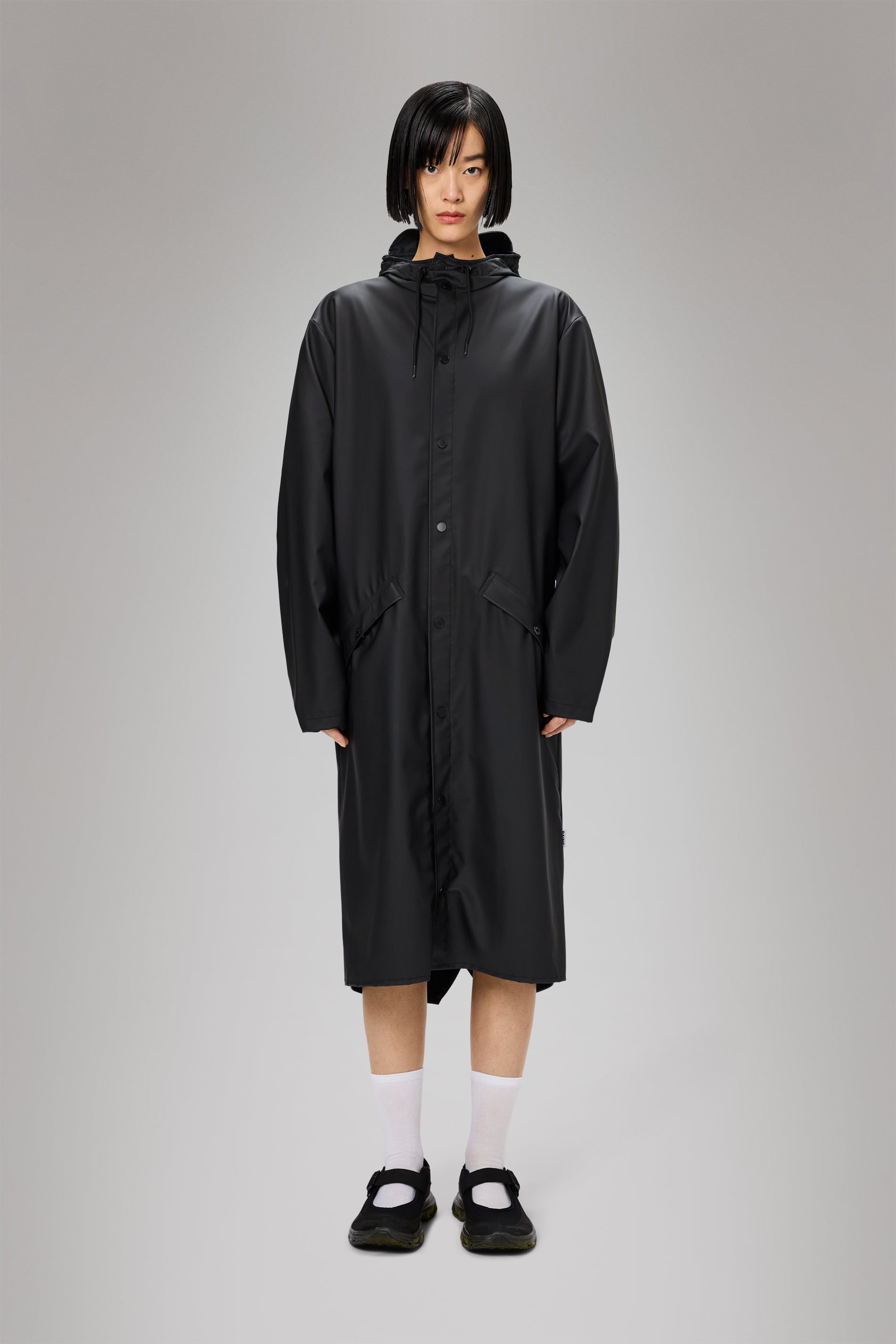 RAINS Longer Jacket Black Jacket