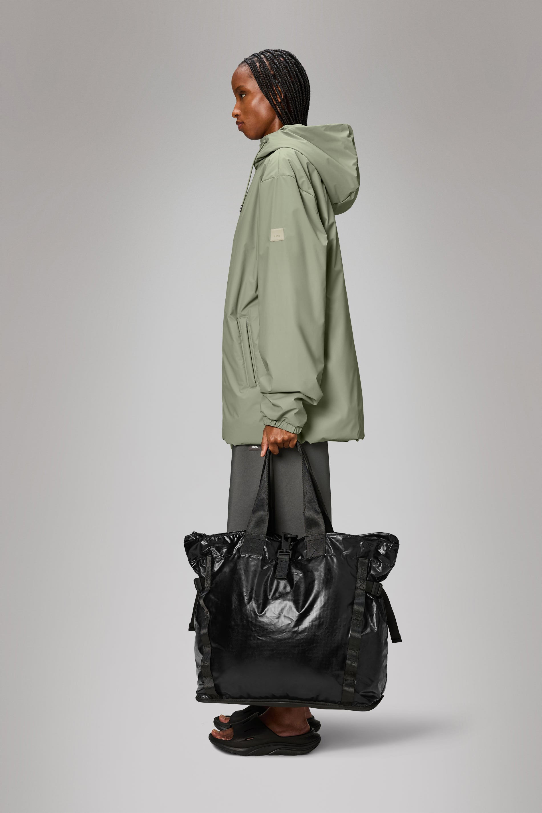 RAINS Sibu Shopper Bag Black 43L H42 x D20 x W51.50 cm Tote