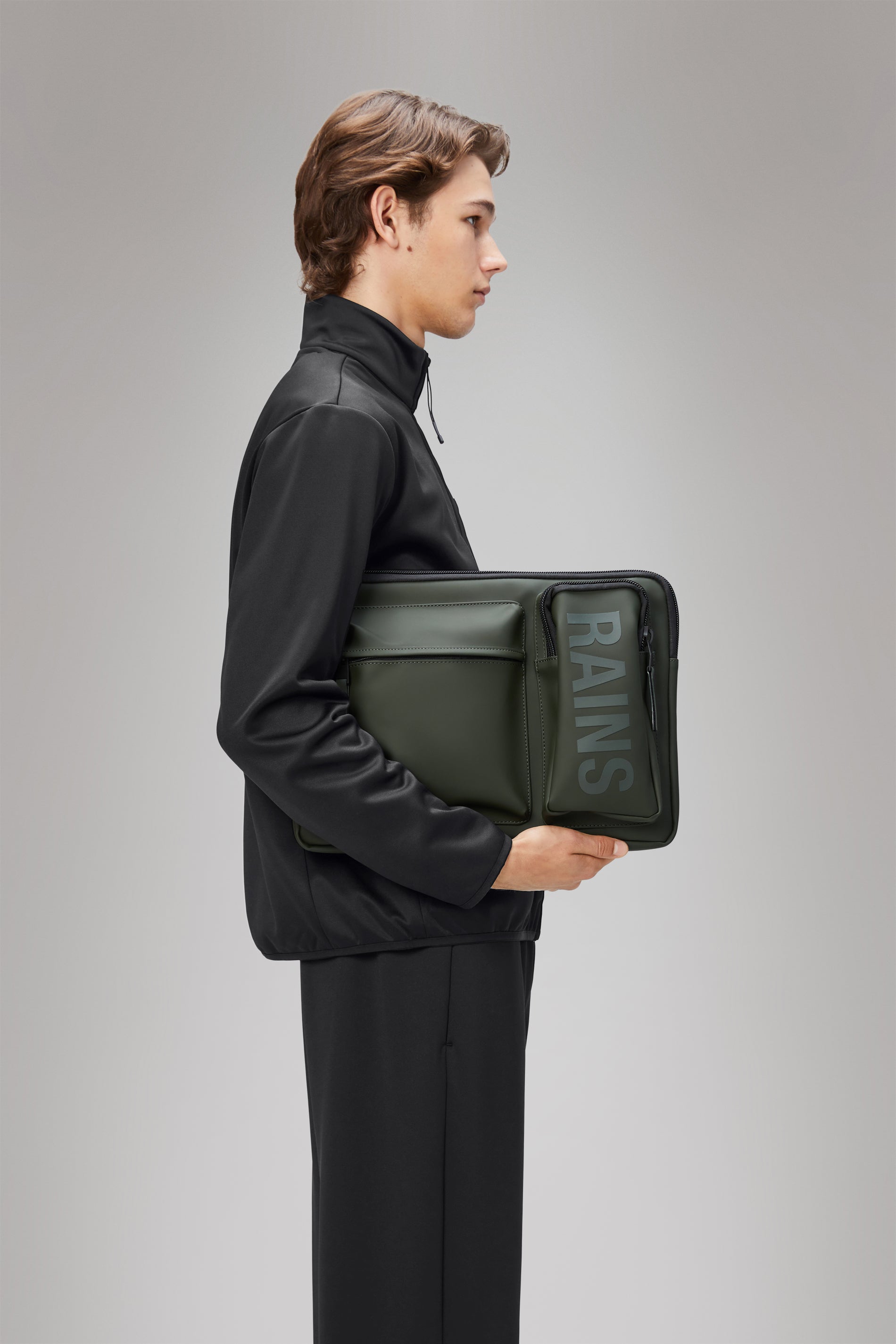 RAINS Texel Laptop Case 13″/14″ Green 2.20L H25 x D2.50 x W35 cm Laptop Case