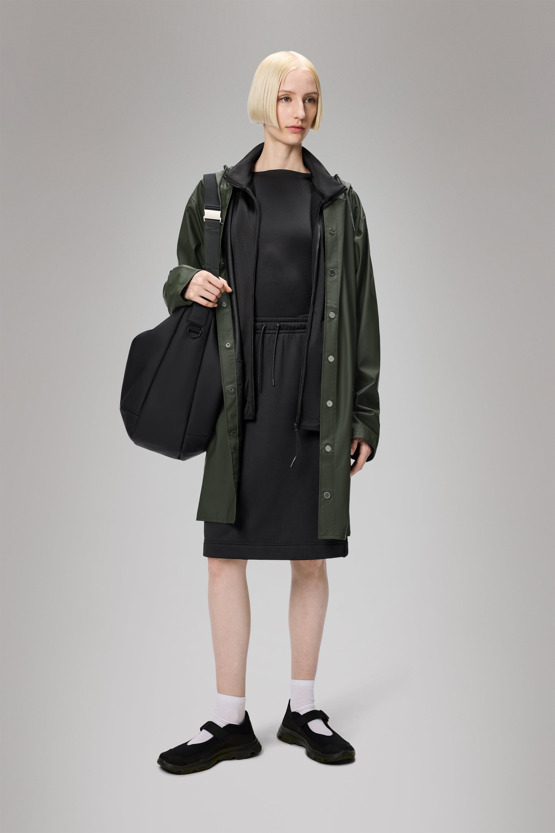 RAINS Long Jacket Green Jacket