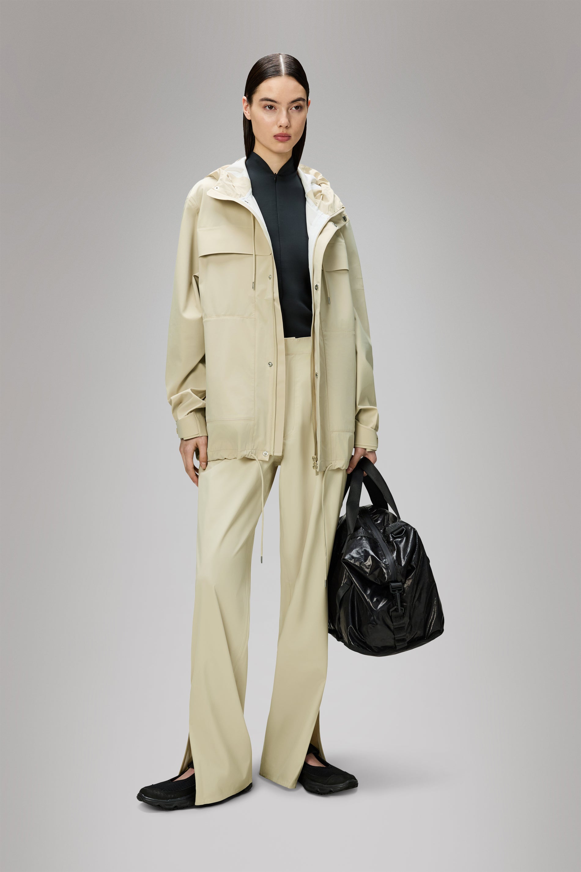 RAINS Suva Hardshell Cargo Jacket Dune Jacket