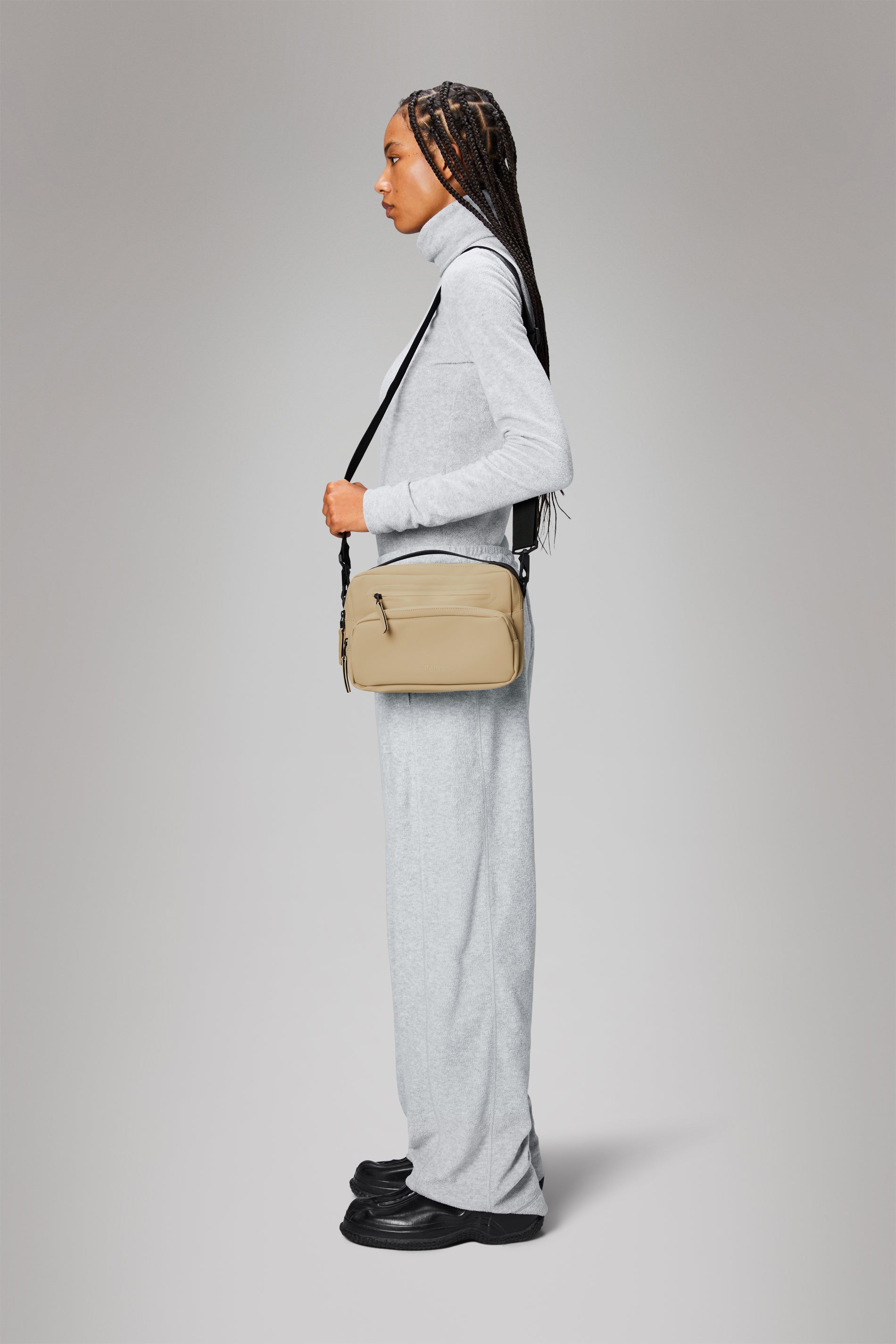 RAINS Cargo Box Bag Sand Crossbody