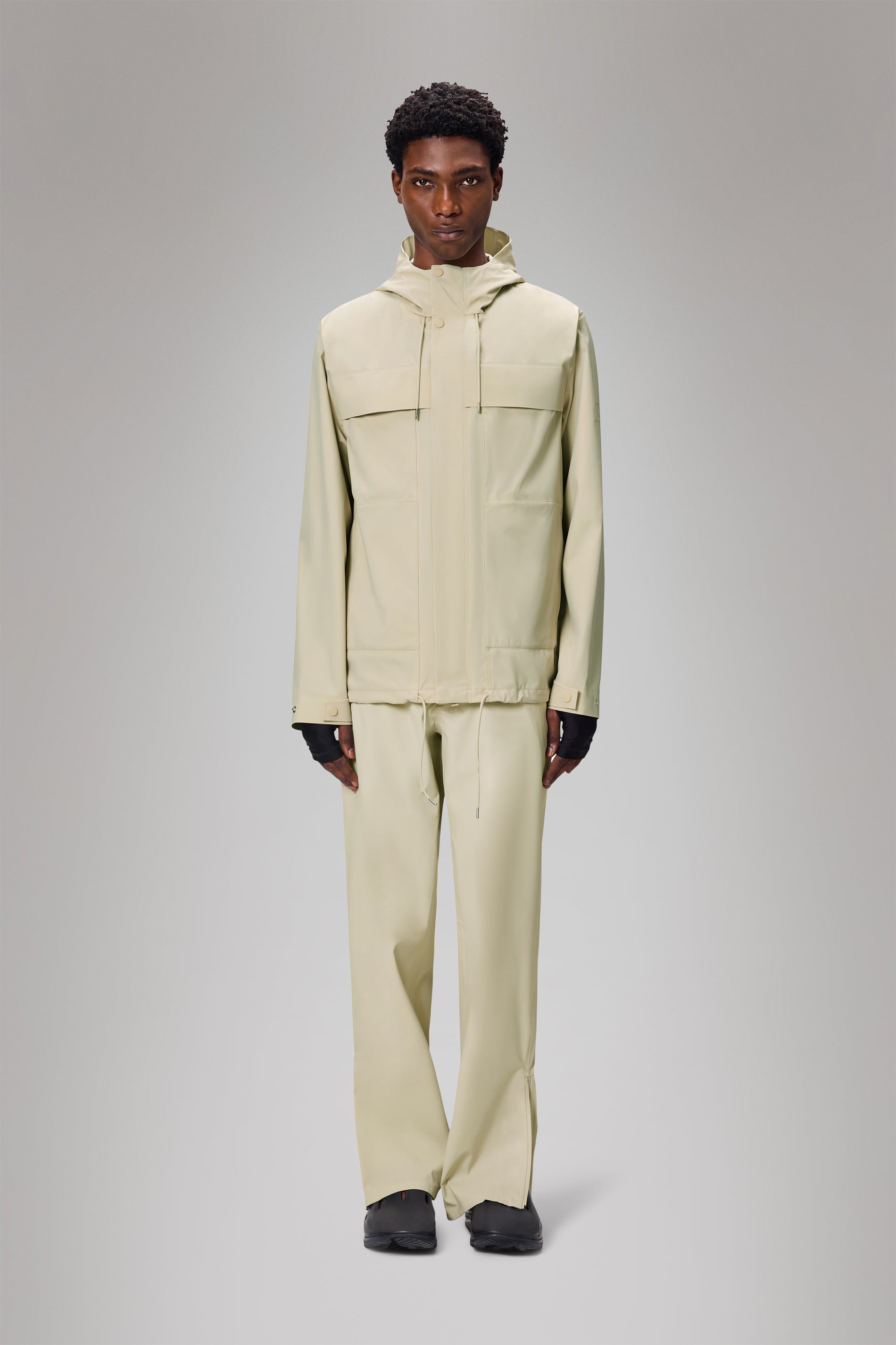 RAINS Suva Hardshell Cargo Jacket Dune Jacket