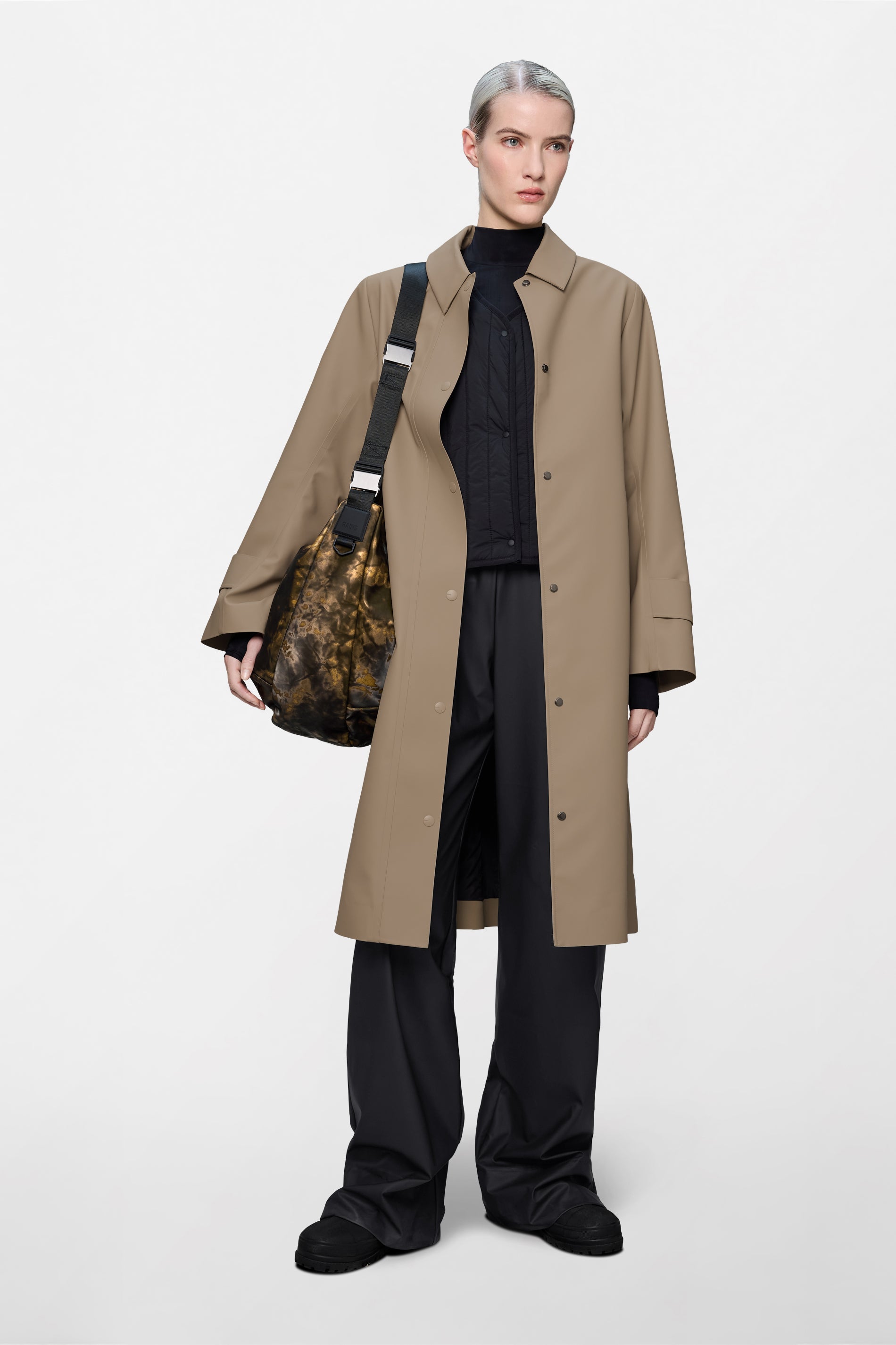RAINS Nara Long W Jacket Beige Jacket