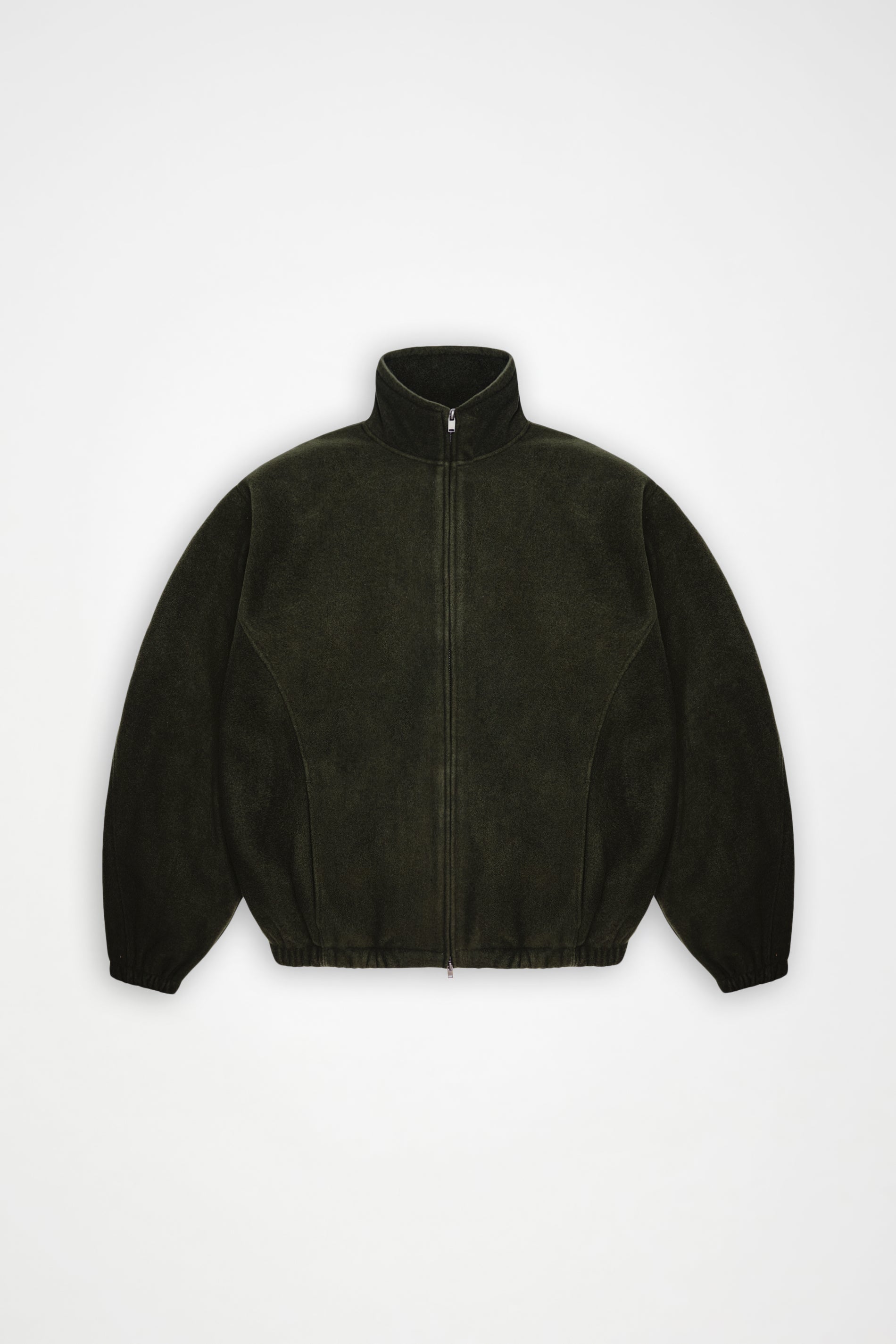 RAINS Fleece Zip Jacket Green Long Sleeve