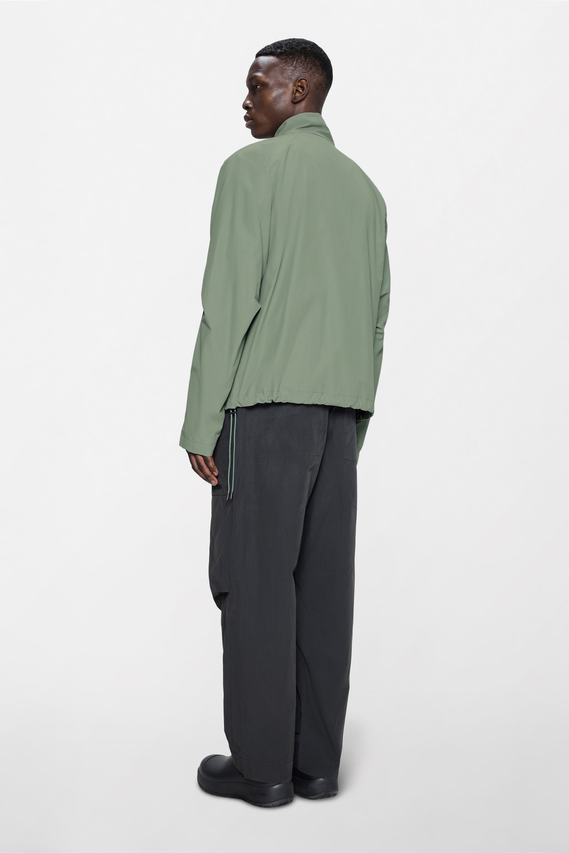 RAINS Light Woven Track Top Sage Jacket