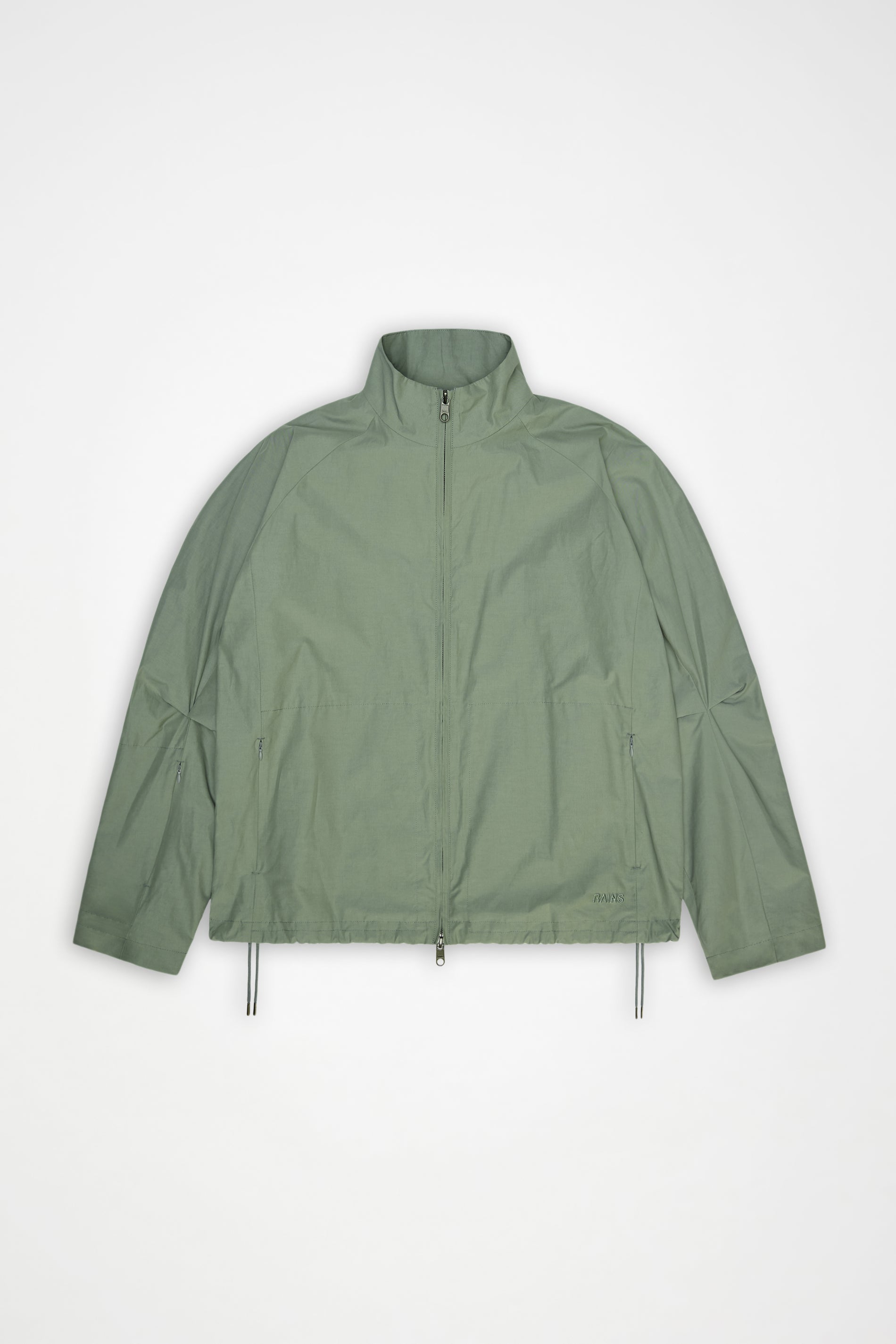 RAINS Light Woven Track Top Sage Jacket