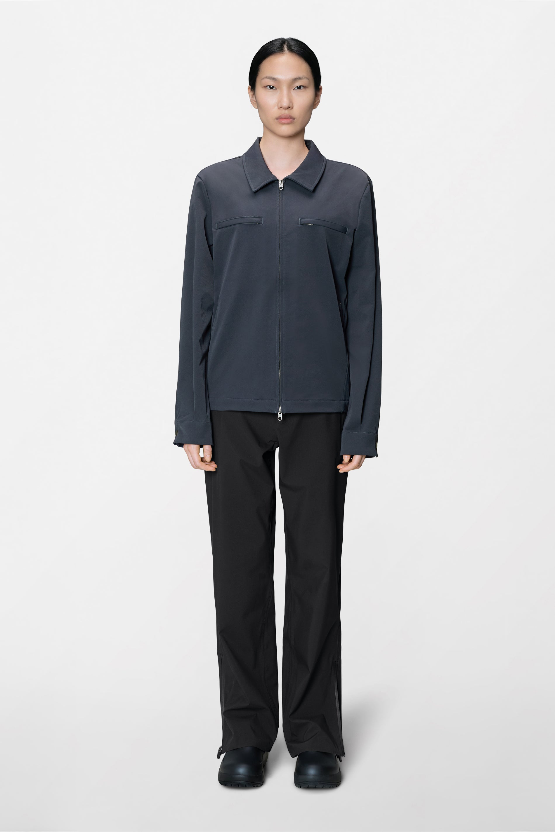 RAINS Tech Woven Overshirt Veil Long Sleeve