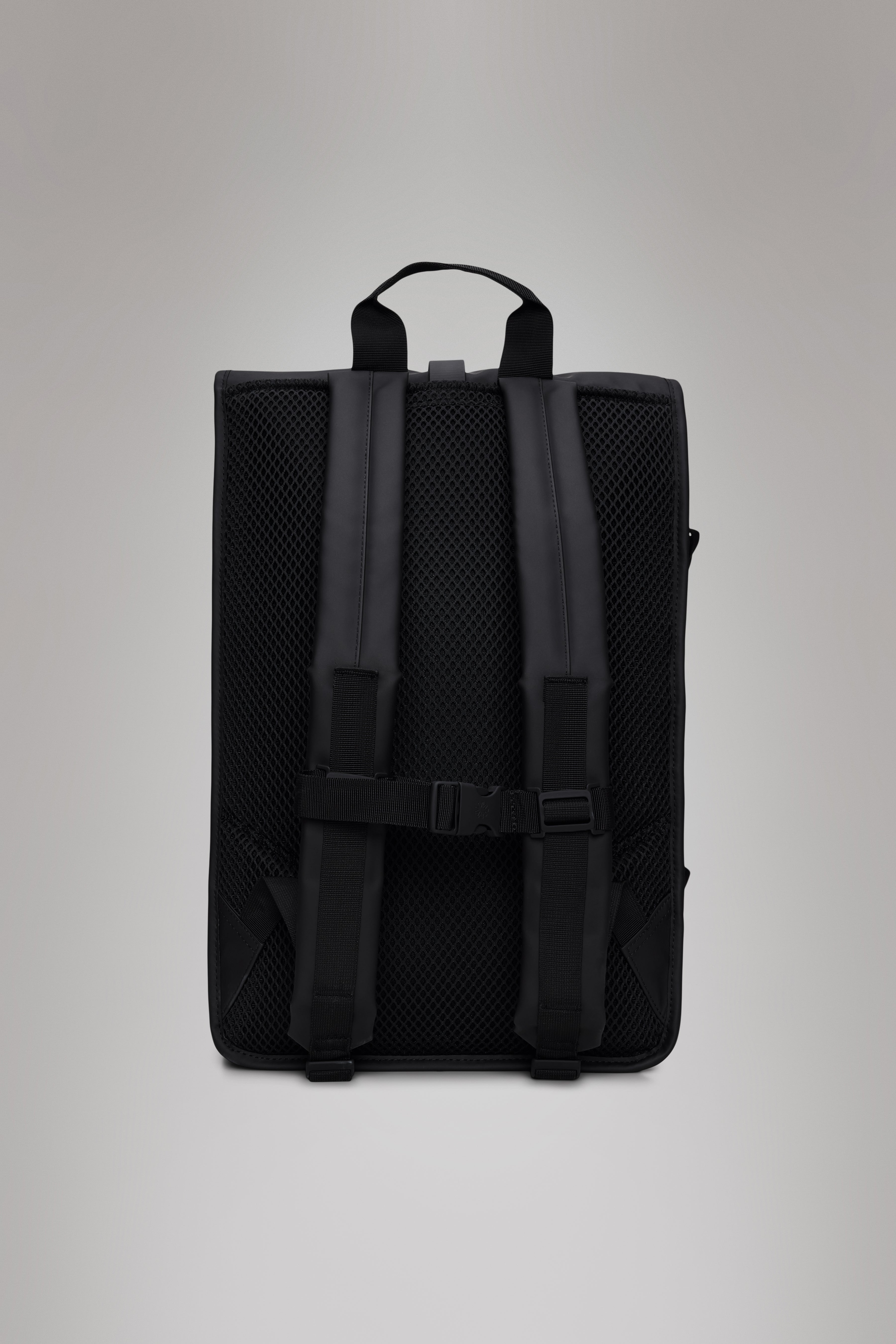 RAINS Rolltop Rucksack Large Black Backpack