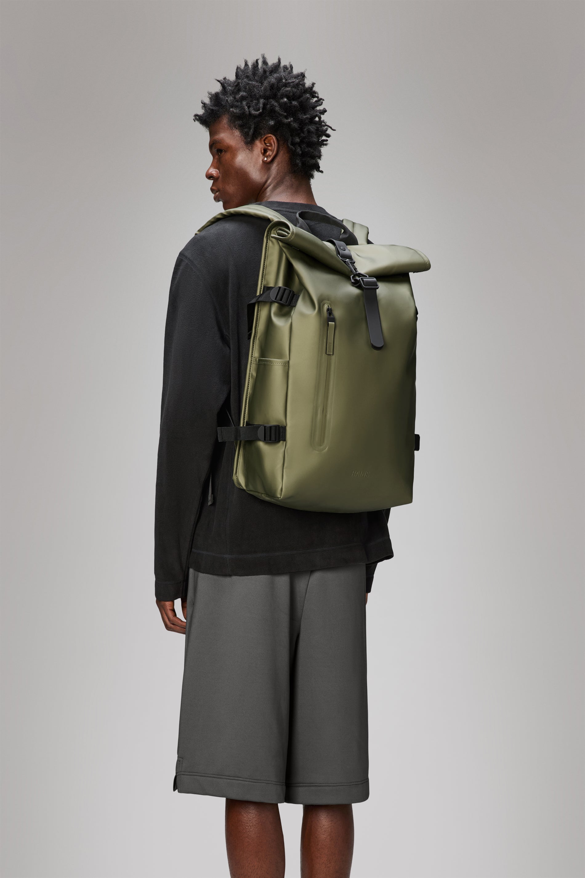 RAINS Rolltop Rucksack Large Revel Backpack