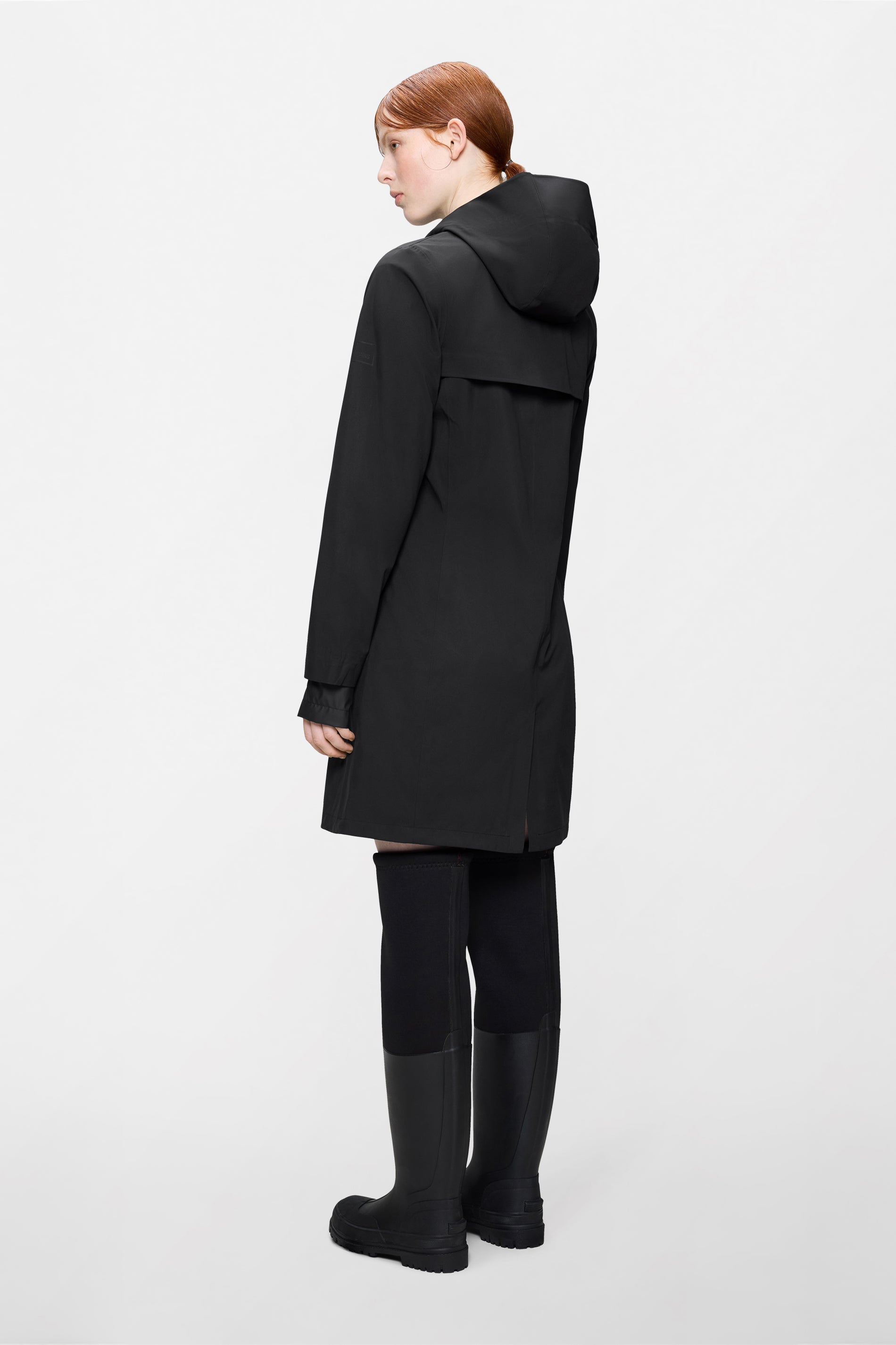 RAINS Suva Hardshell Long W Jacket Black Jacket