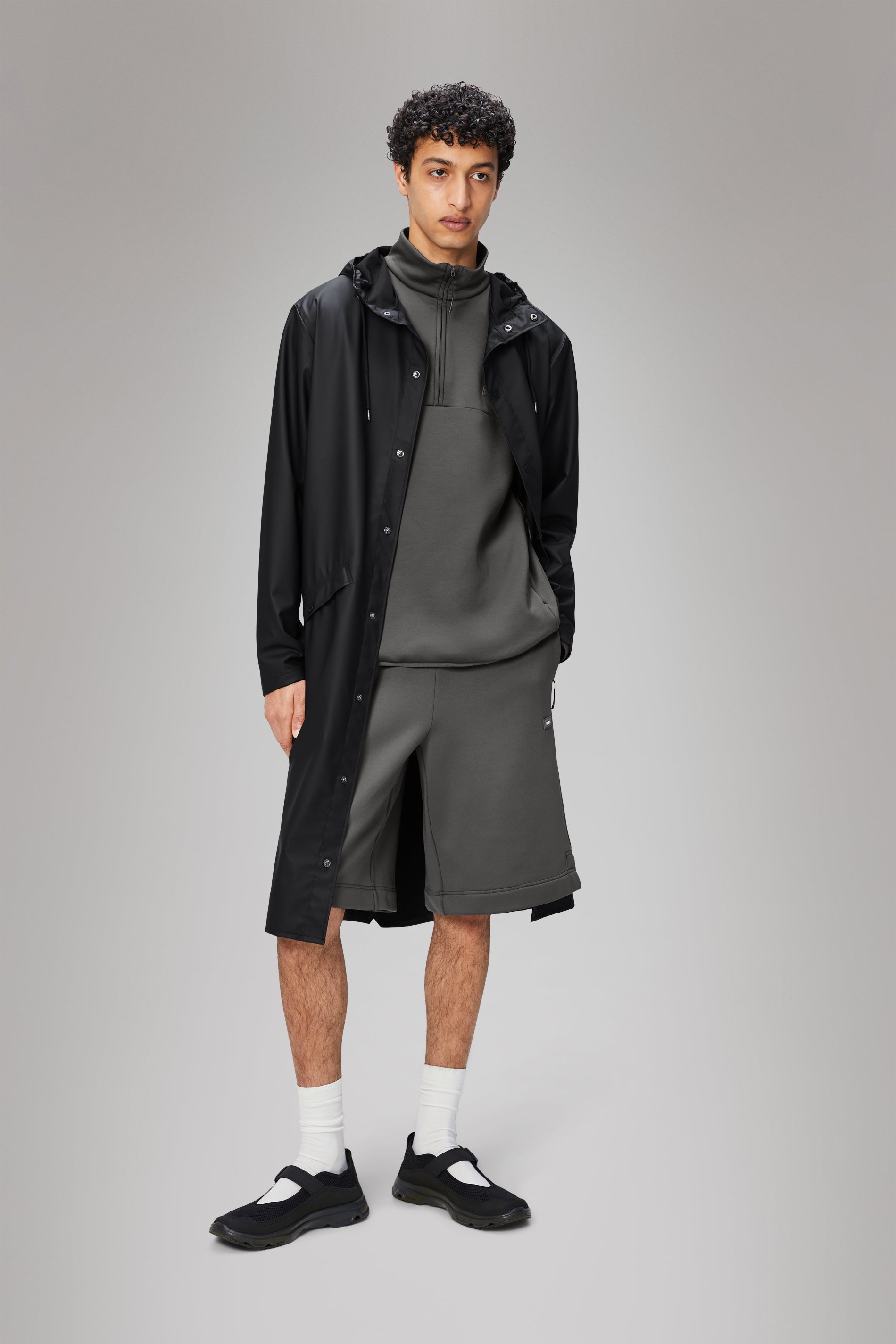 RAINS Longer Jacket Black Jacket