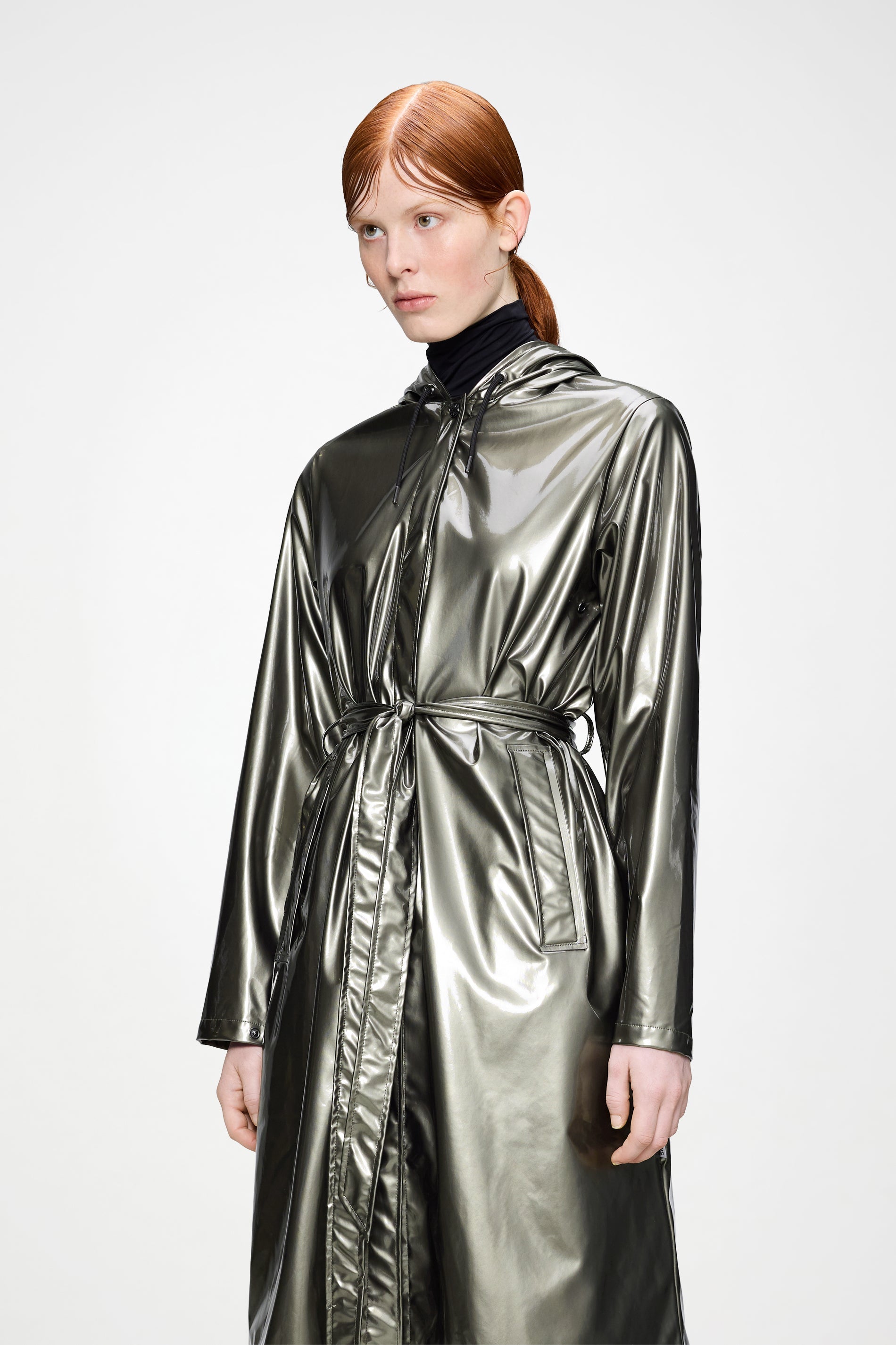 RAINS A-Line Longer W Jacket Raven Jacket