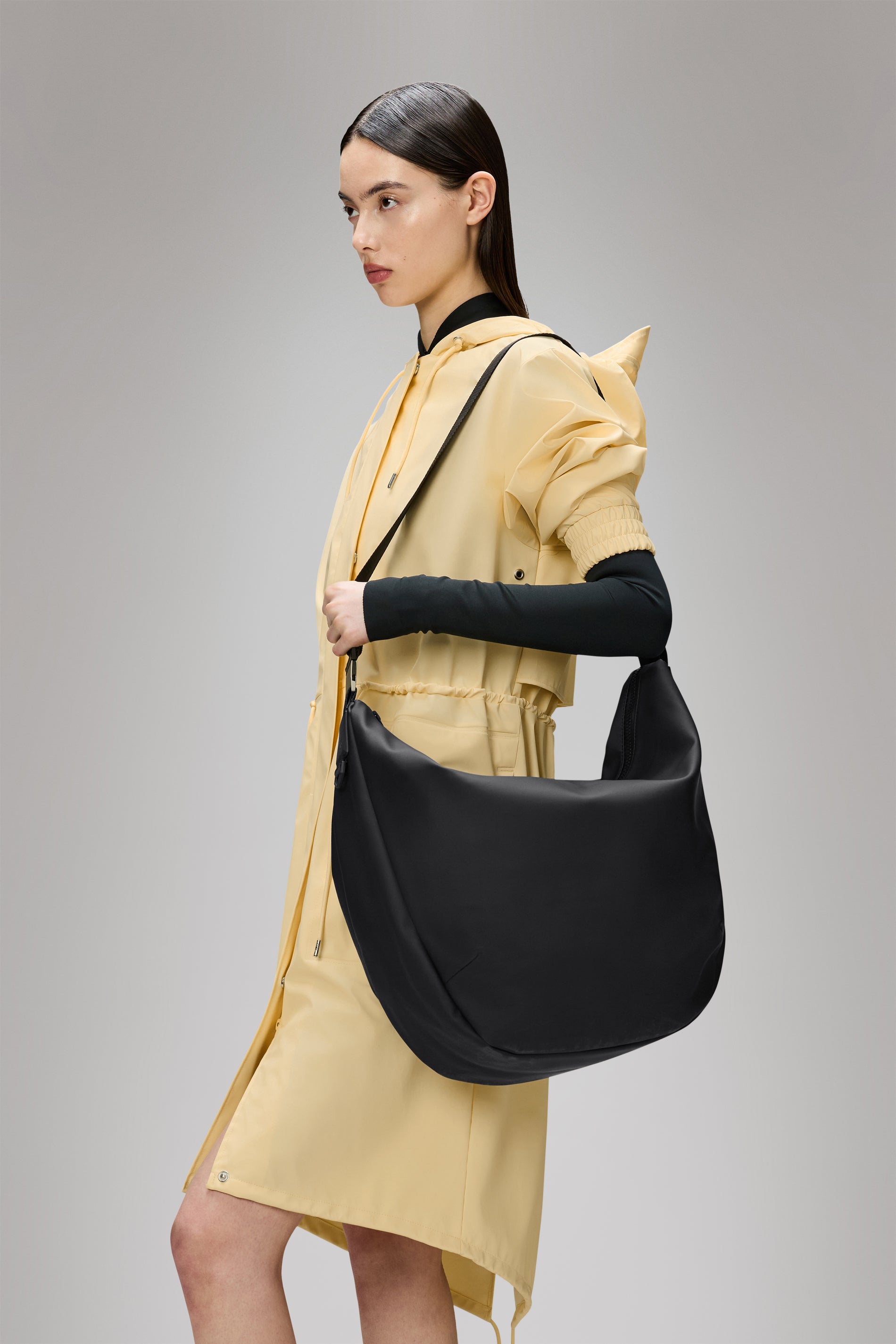 RAINS Valera Shoulder Bag Large Black Crossbody