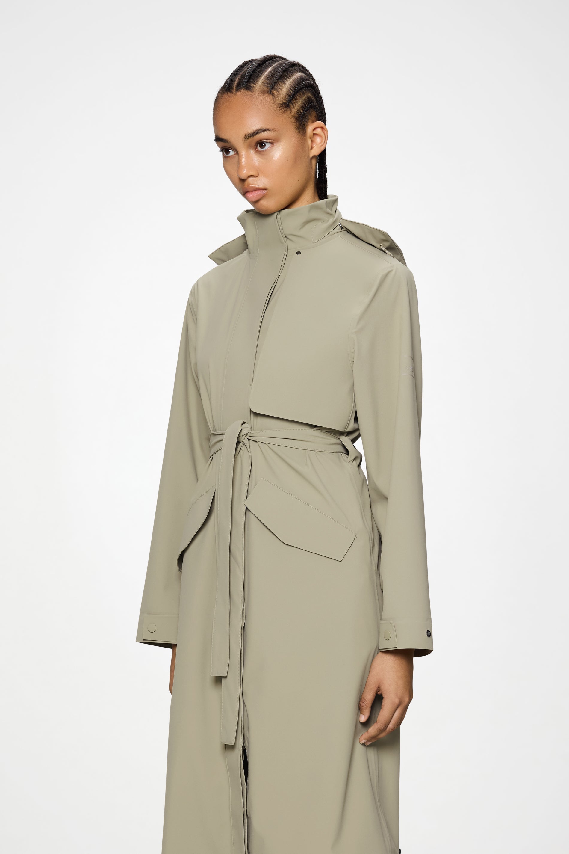 RAINS Suva Hardshell W Coat Beige Jacket