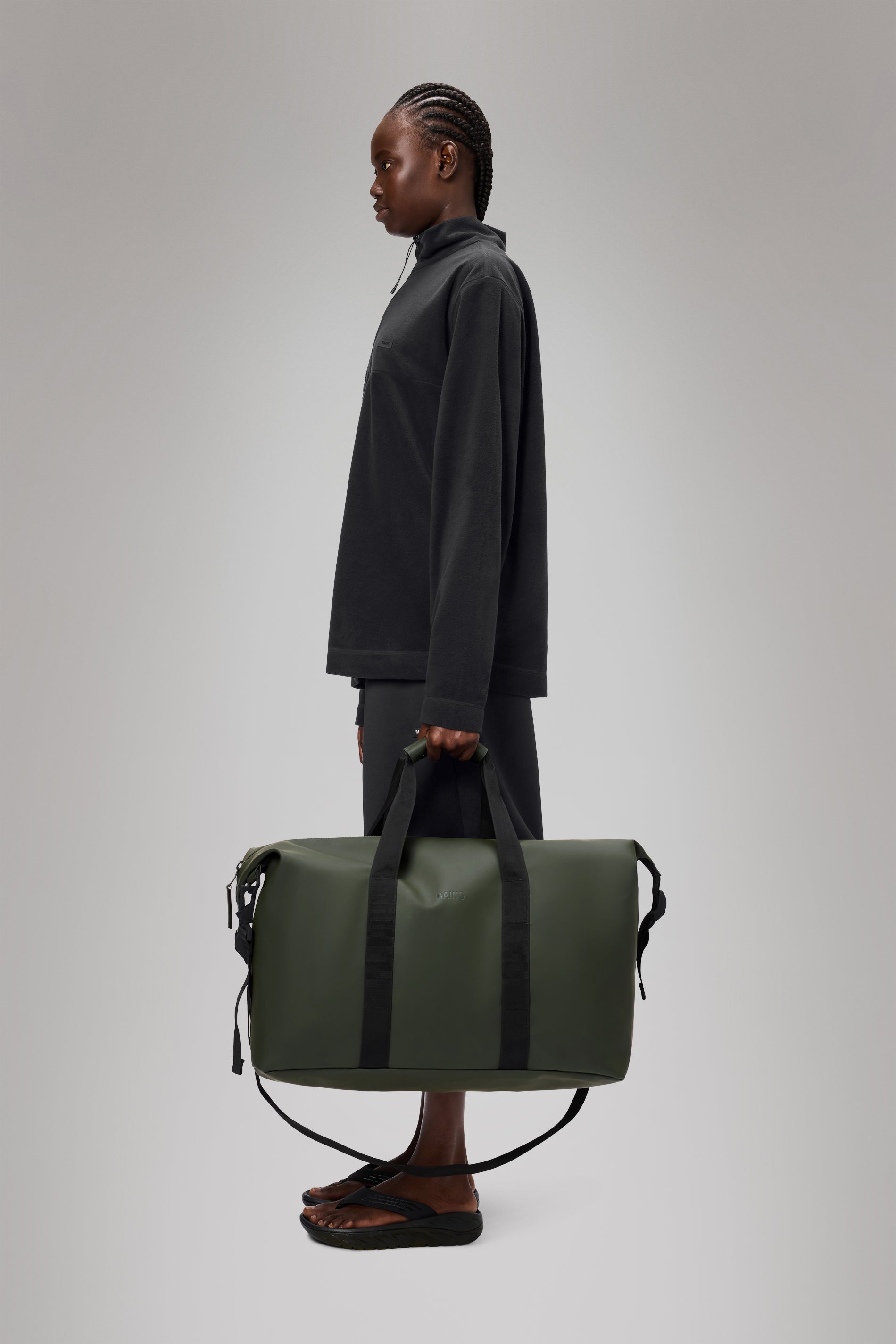 RAINS Hilo Weekend Bag Green Weekender