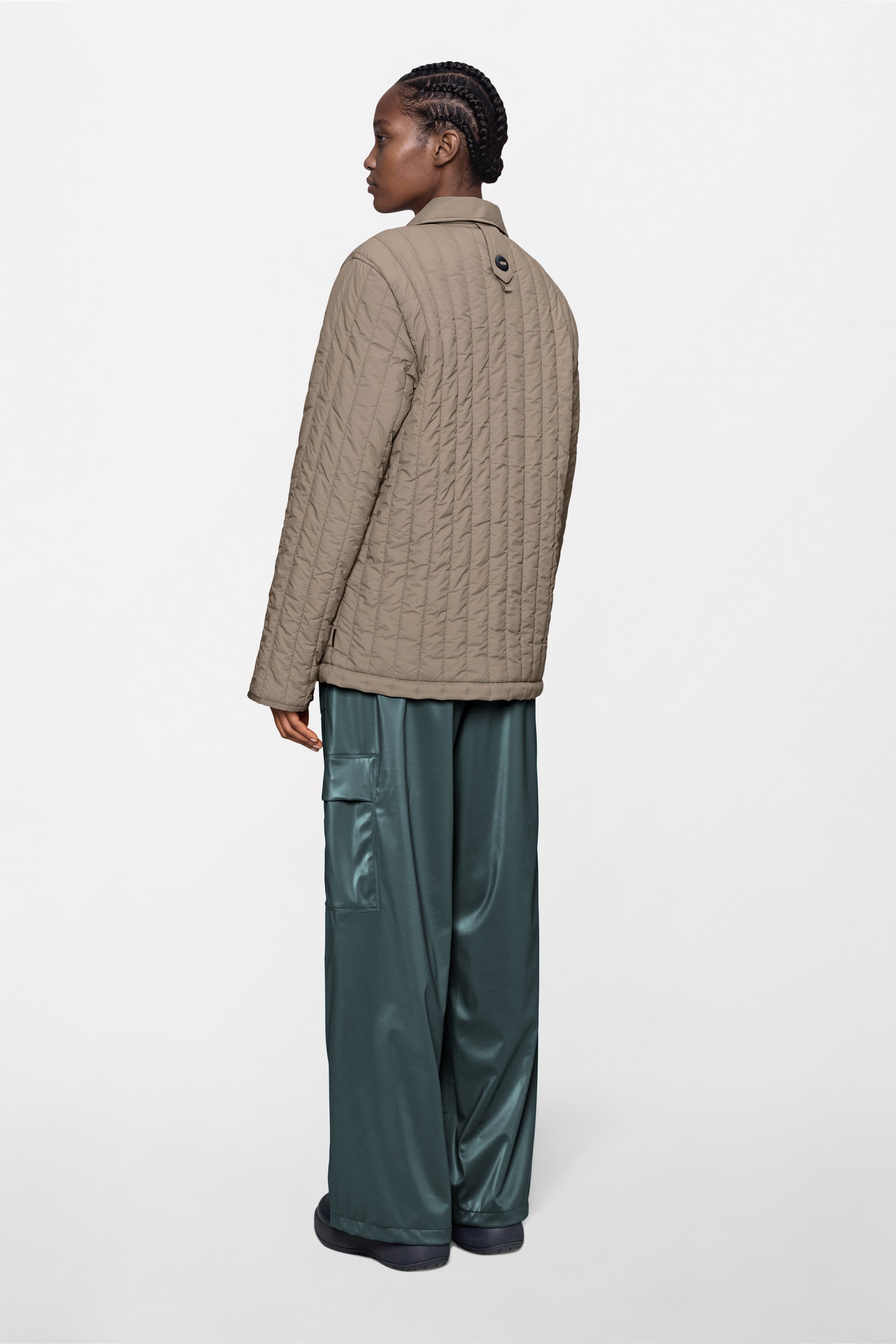 RAINS Banja Liner Overshirt Cinder Long Sleeve