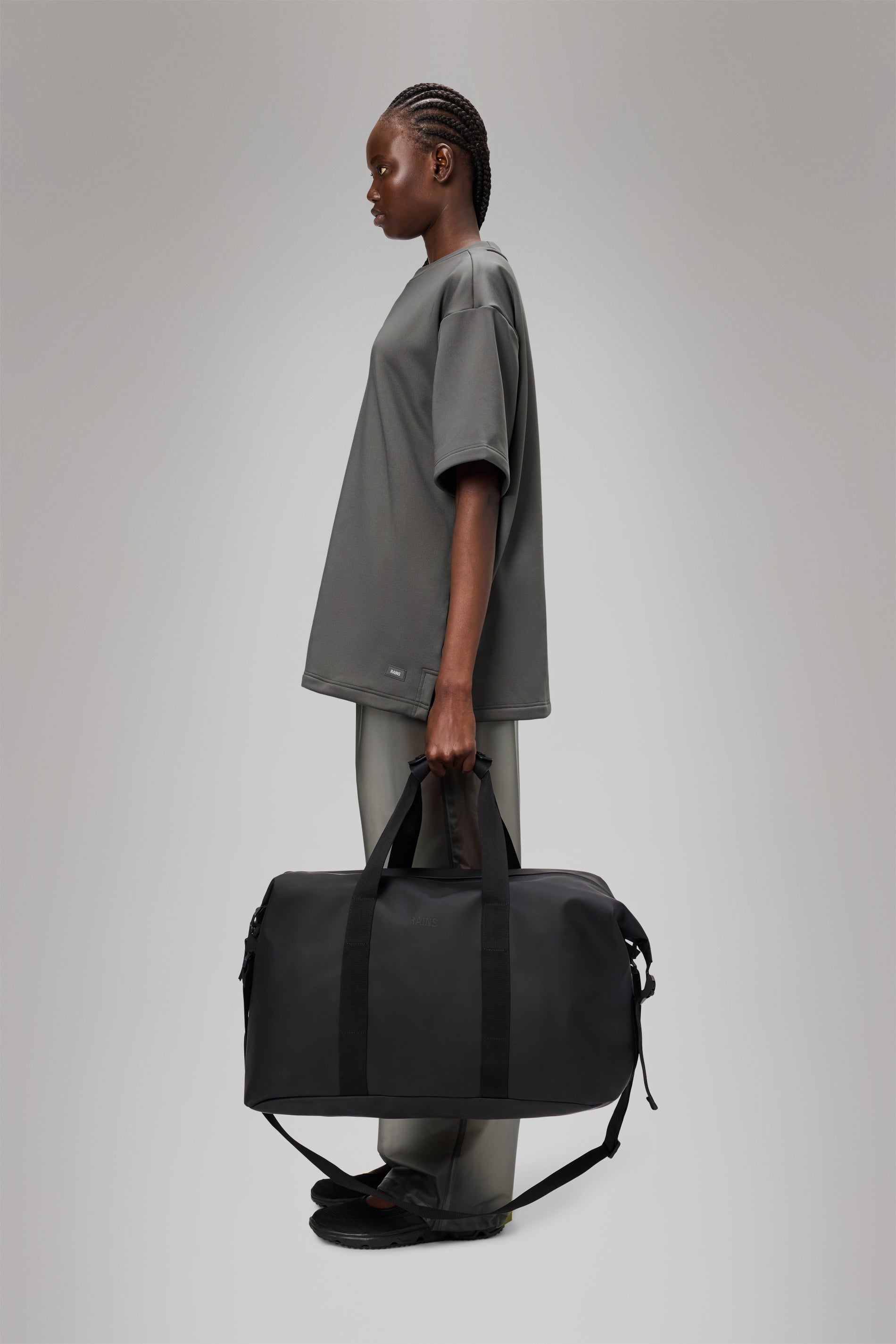 RAINS Hilo Weekend Bag Black Weekender