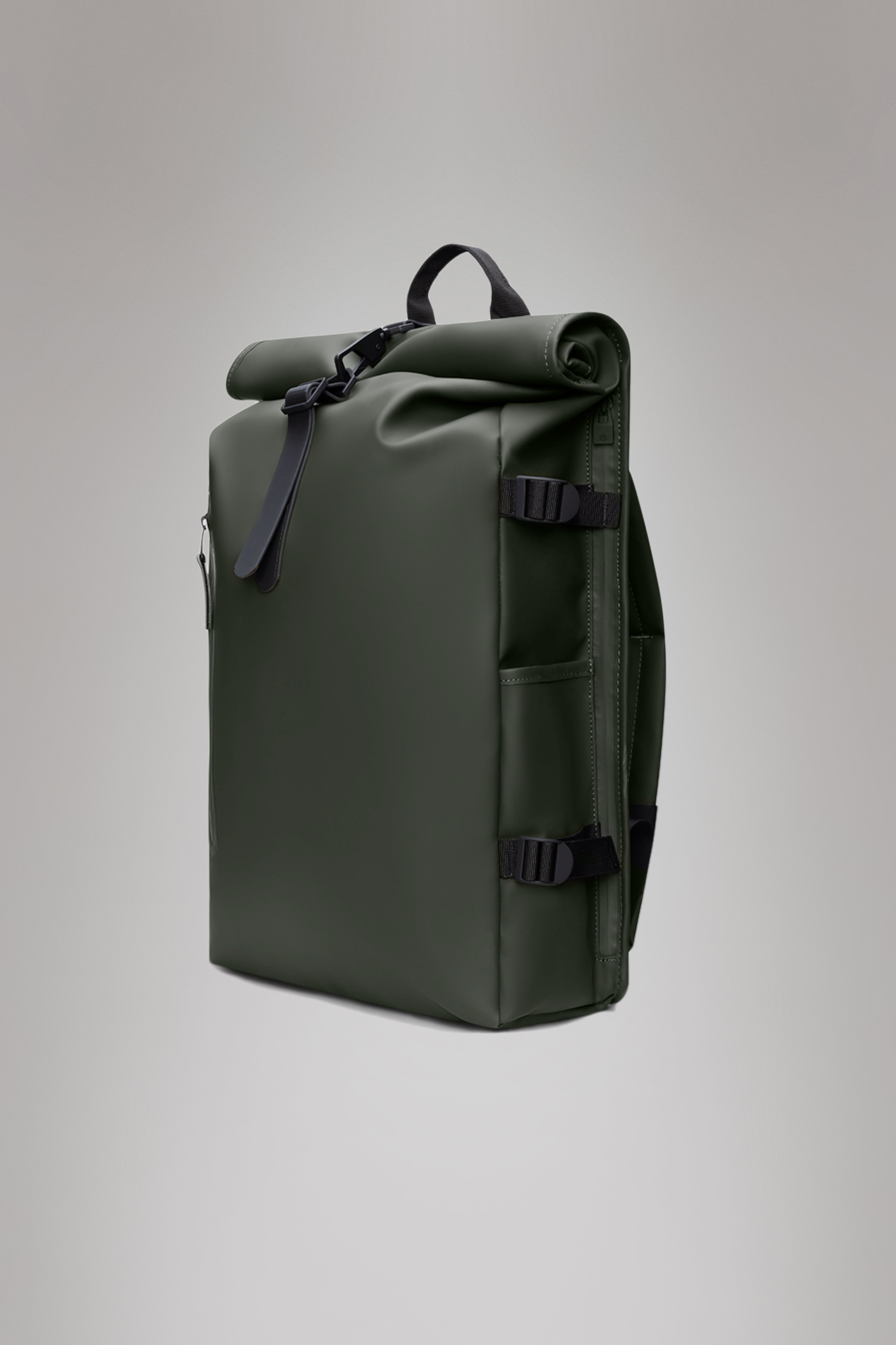 RAINS Rolltop Rucksack Large Green Backpack