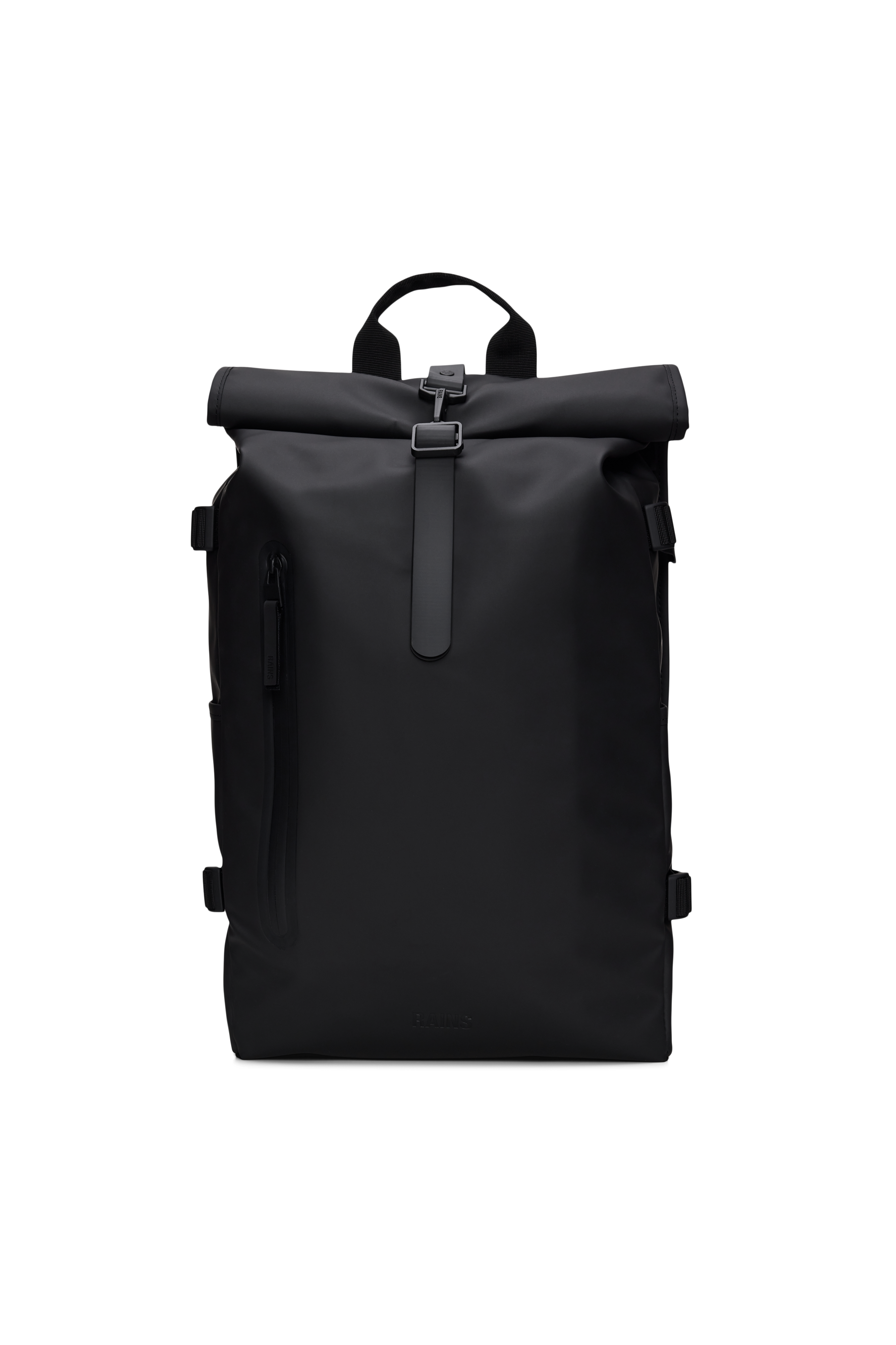 RAINS Rolltop Rucksack Large Black Backpack