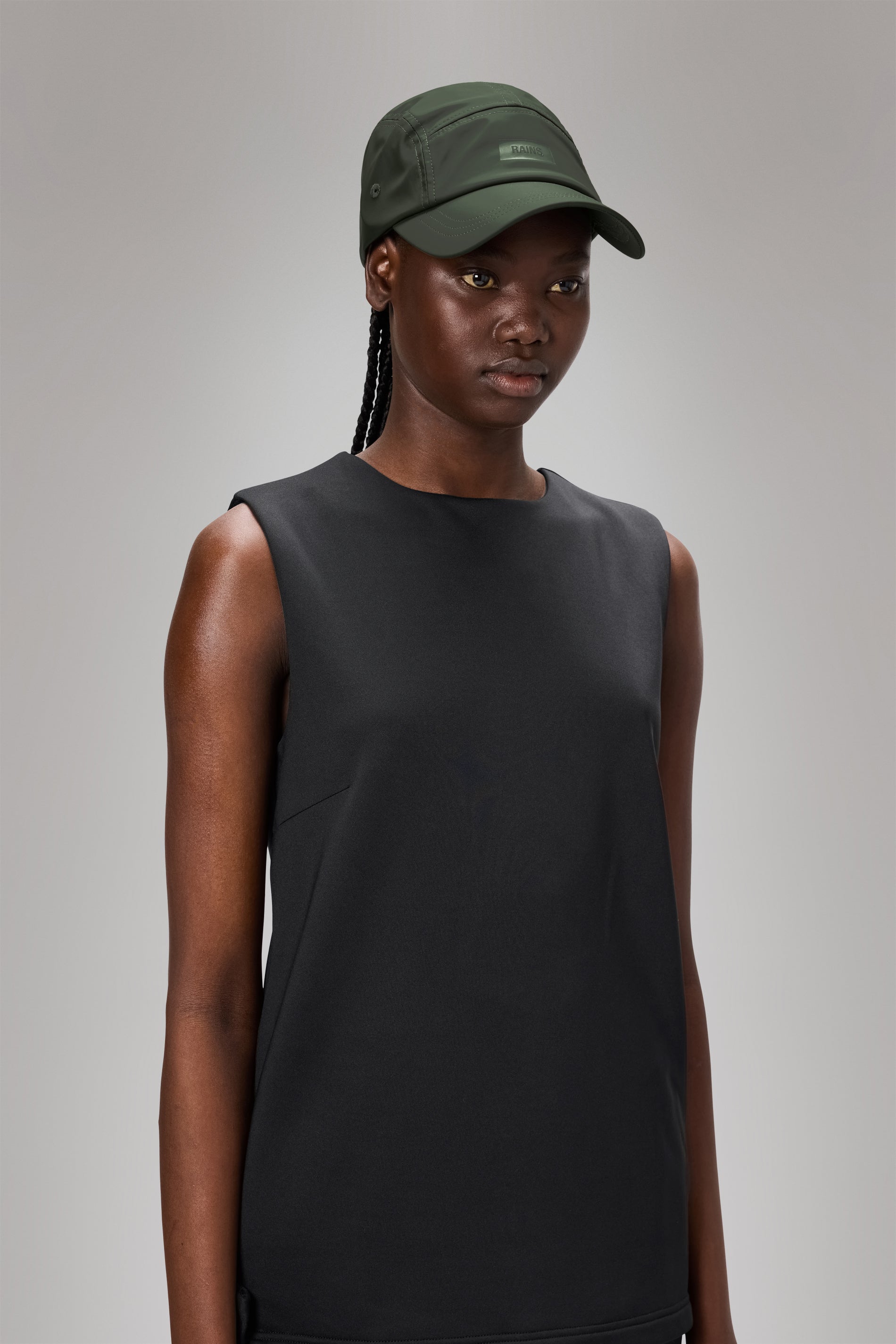 RAINS 5 Panel Cap Green Headwear