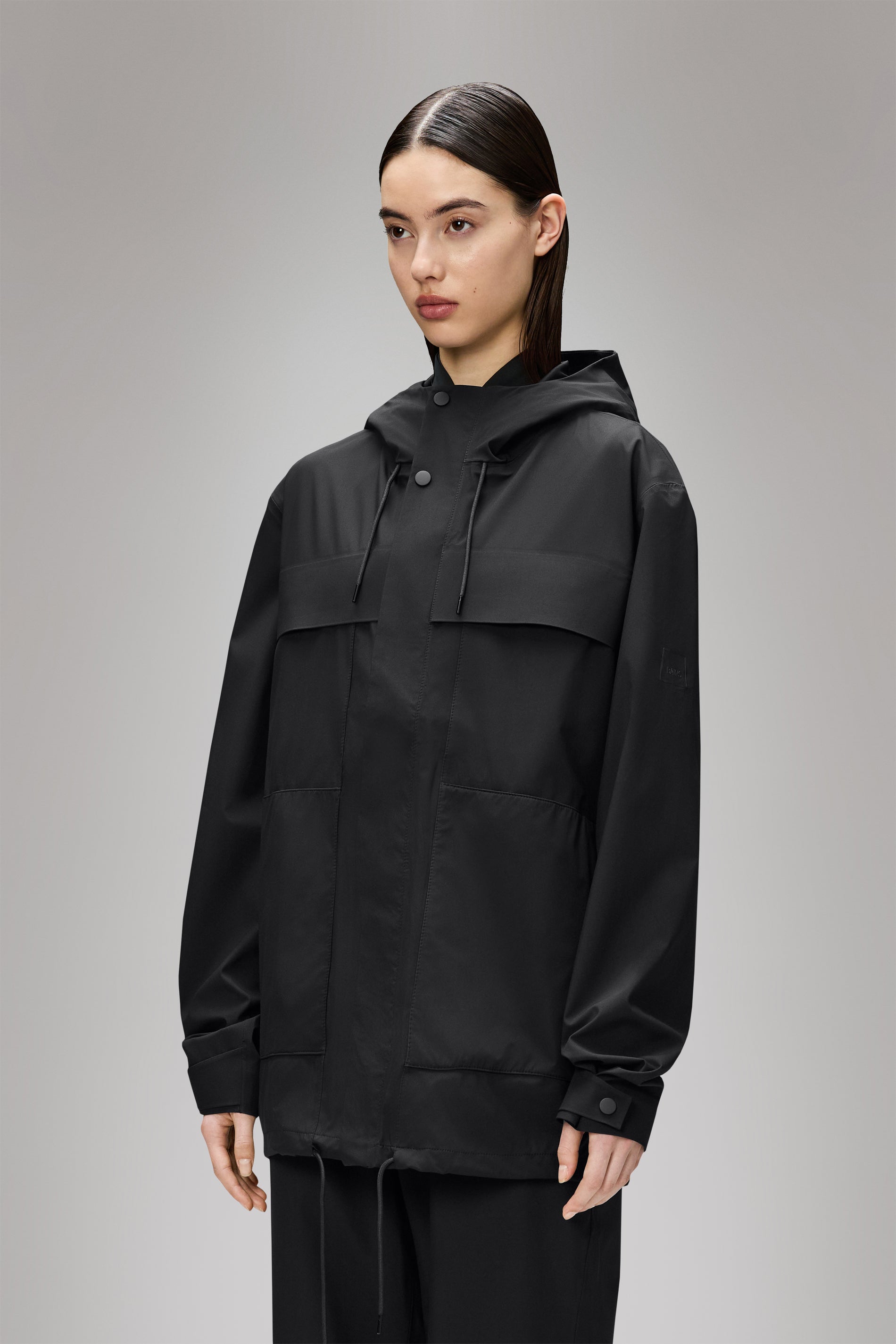 RAINS Suva Hardshell Cargo Jacket Black Jacket