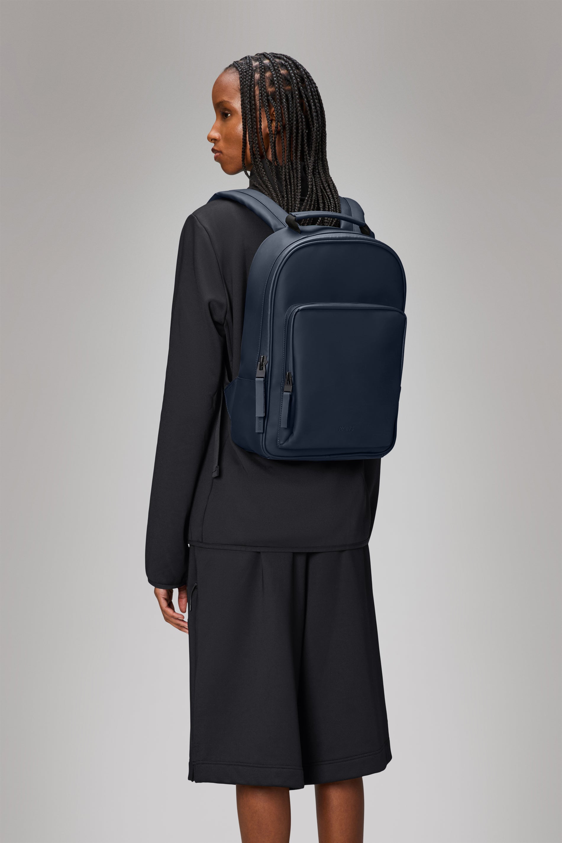 RAINS Book Daypack Navy Backpack