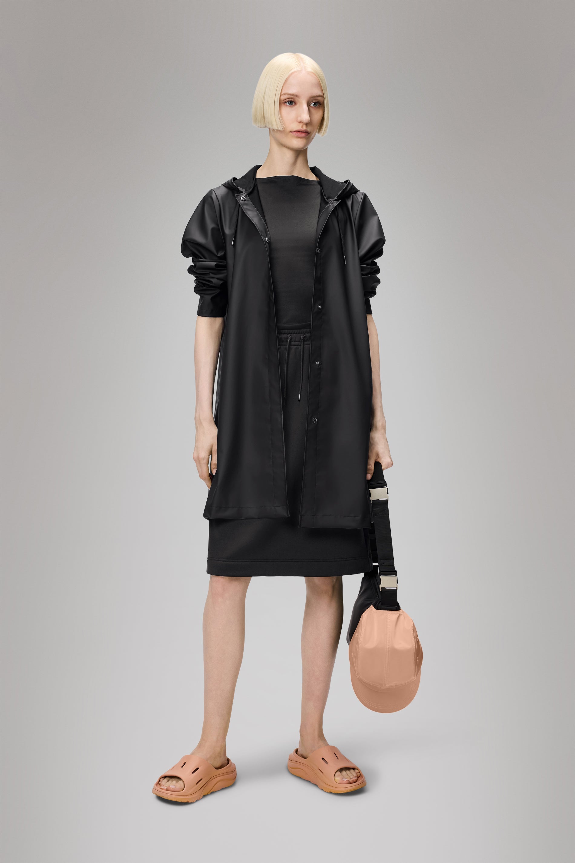 RAINS A-line W Jacket Black Jacket