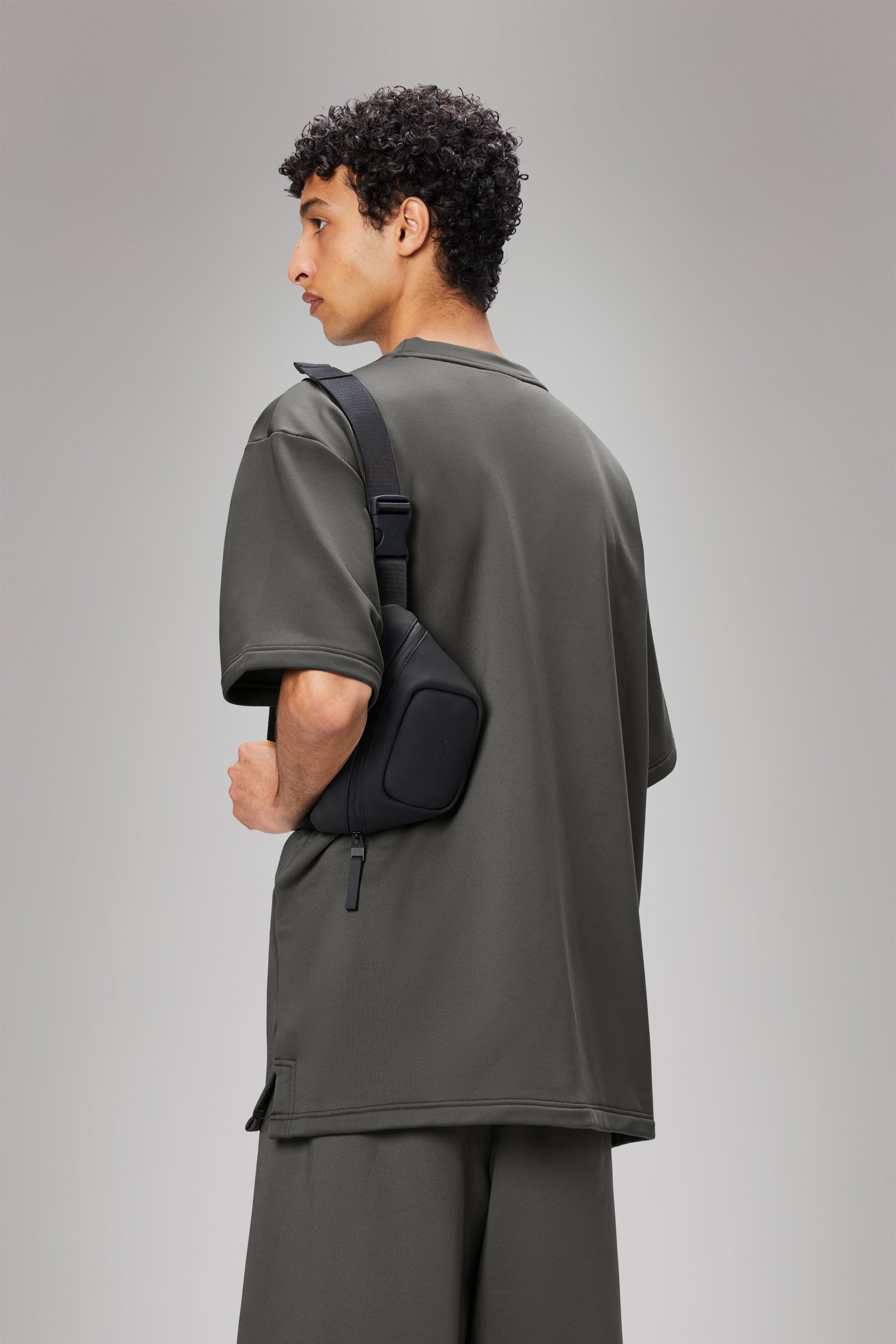 RAINS Bum Bag Micro Black 0.70L H12 x D2.50 x W24 cm Bum bag