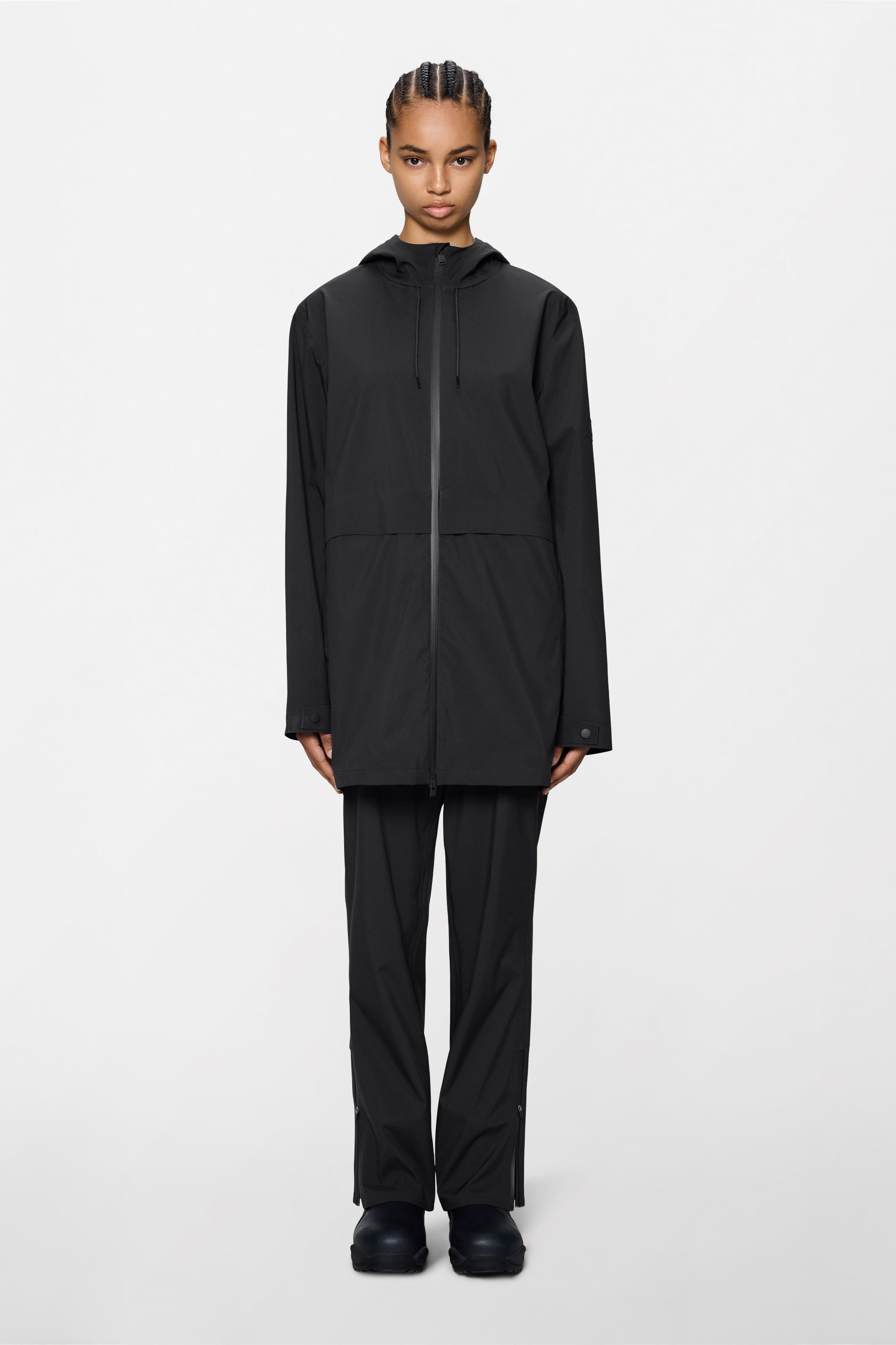 RAINS Suva Hardshell Long Jacket Black Jacket