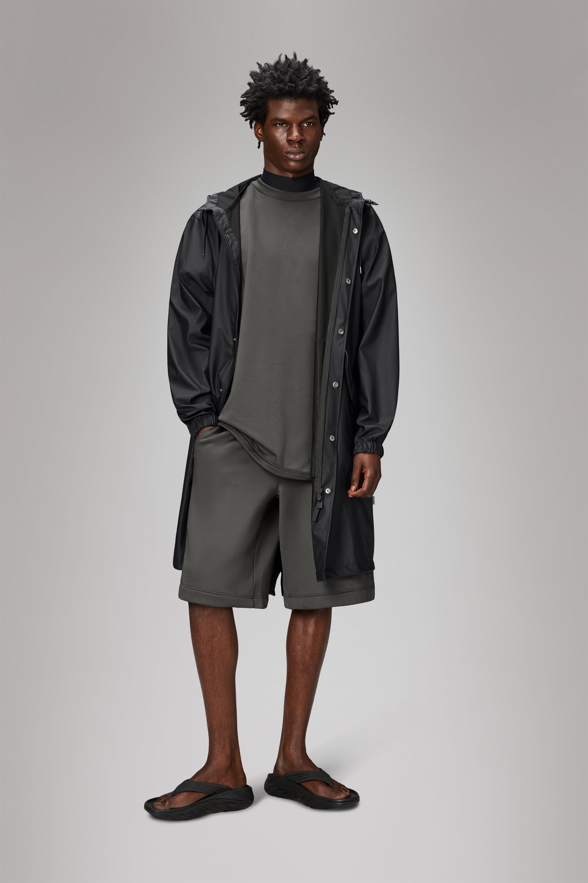 RAINS Fishtail Parka Black Jacket