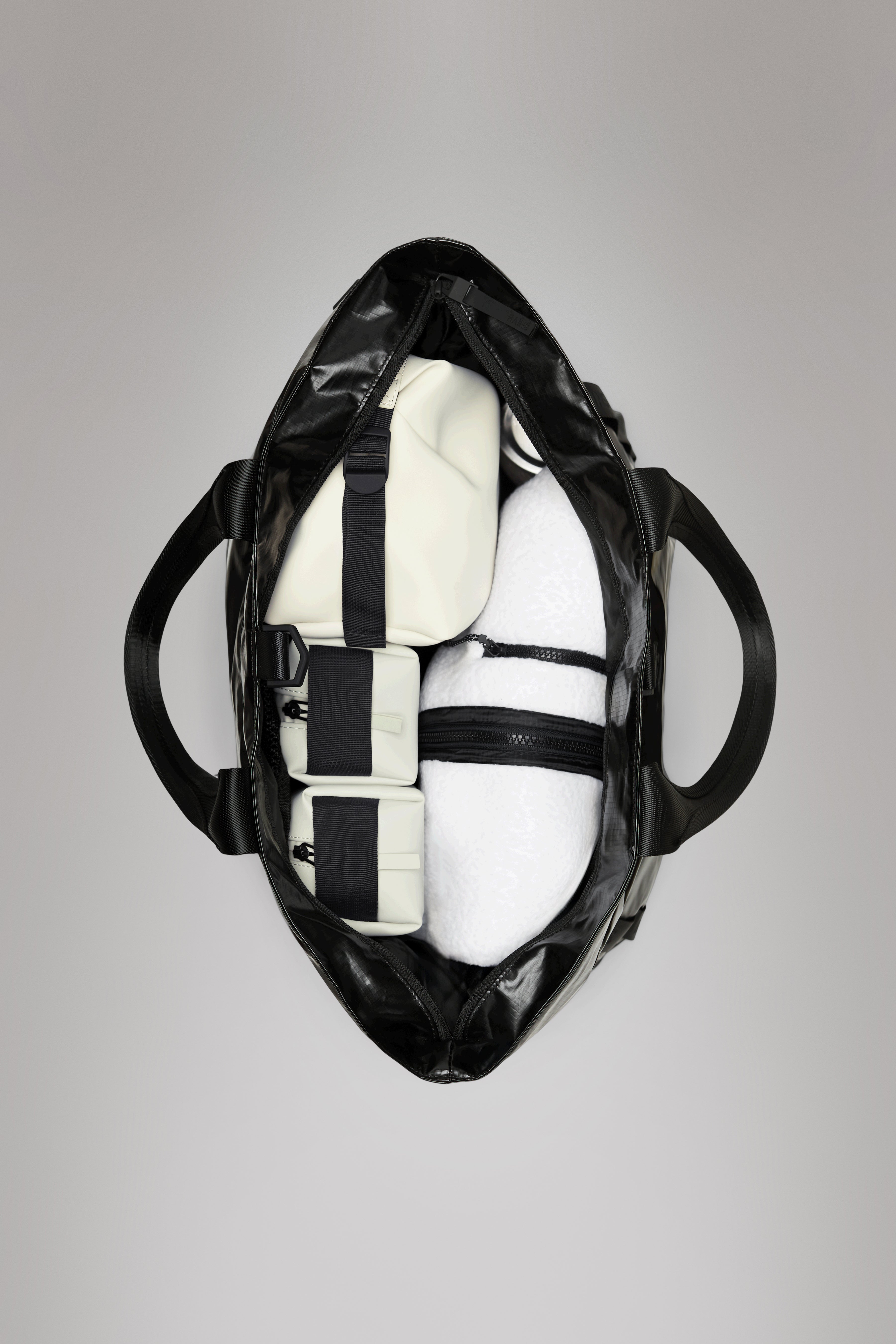 RAINS Sibu Shopper Bag Black 43L H42 x D20 x W51.50 cm Tote