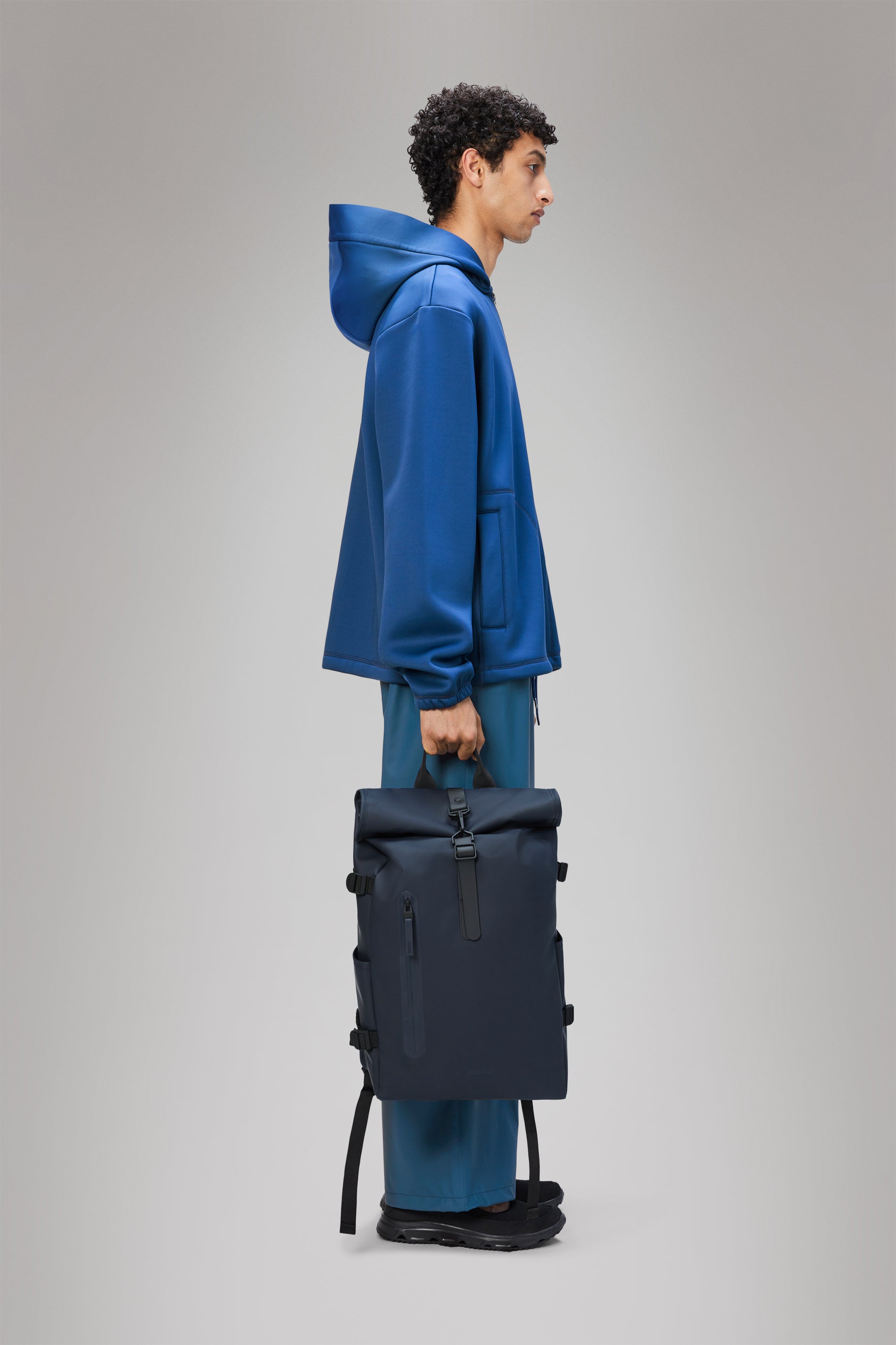 RAINS Rolltop Rucksack Large Navy Backpack