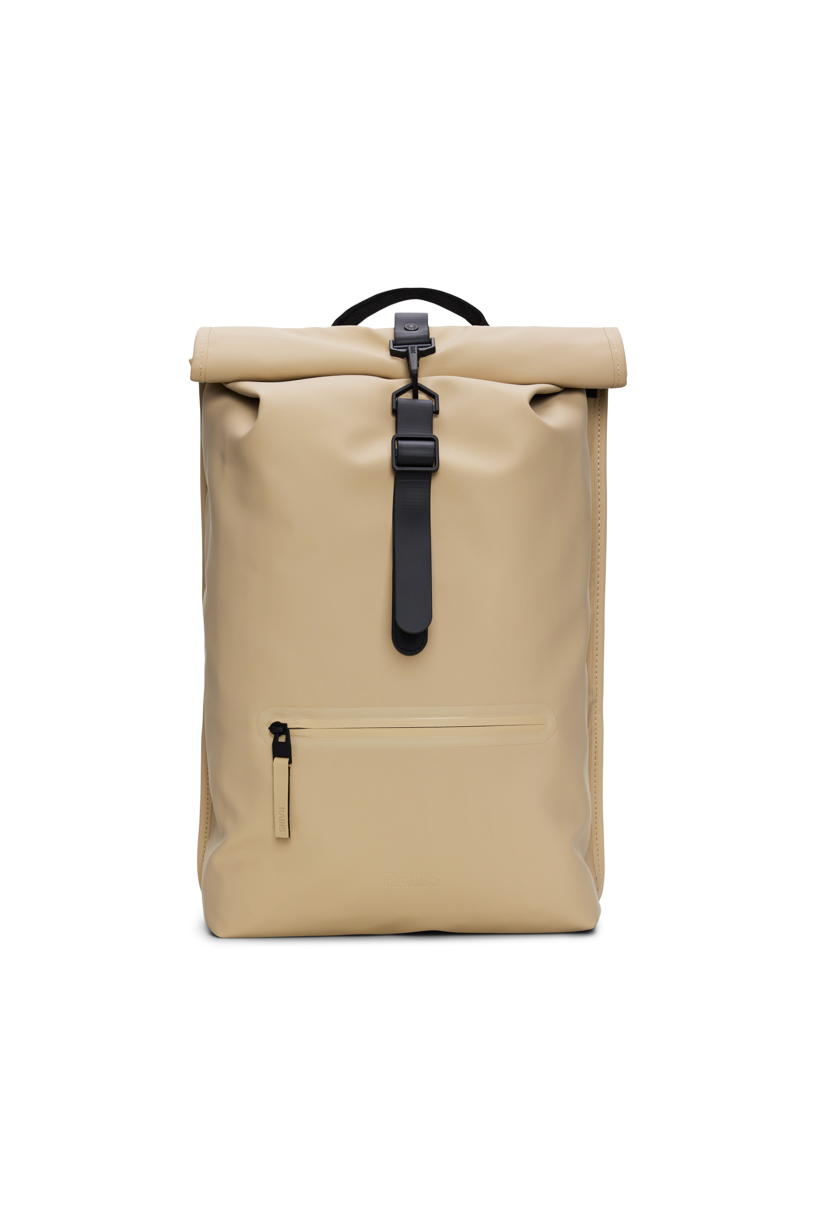 RAINS Rolltop Rucksack Sand Backpack