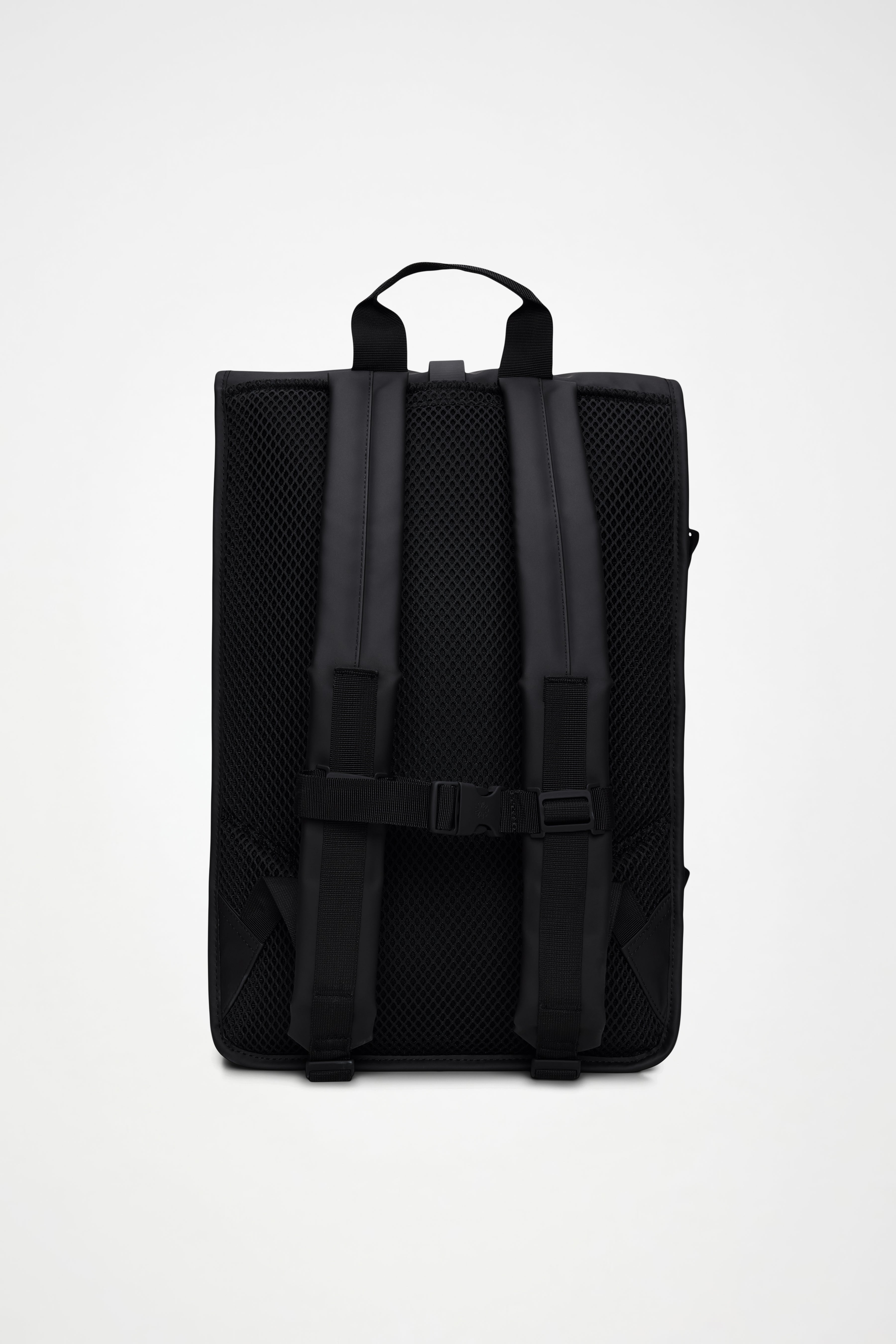 RAINS Rolltop Rucksack Large Black 23L H63 x D14 x W32 cm Backpack