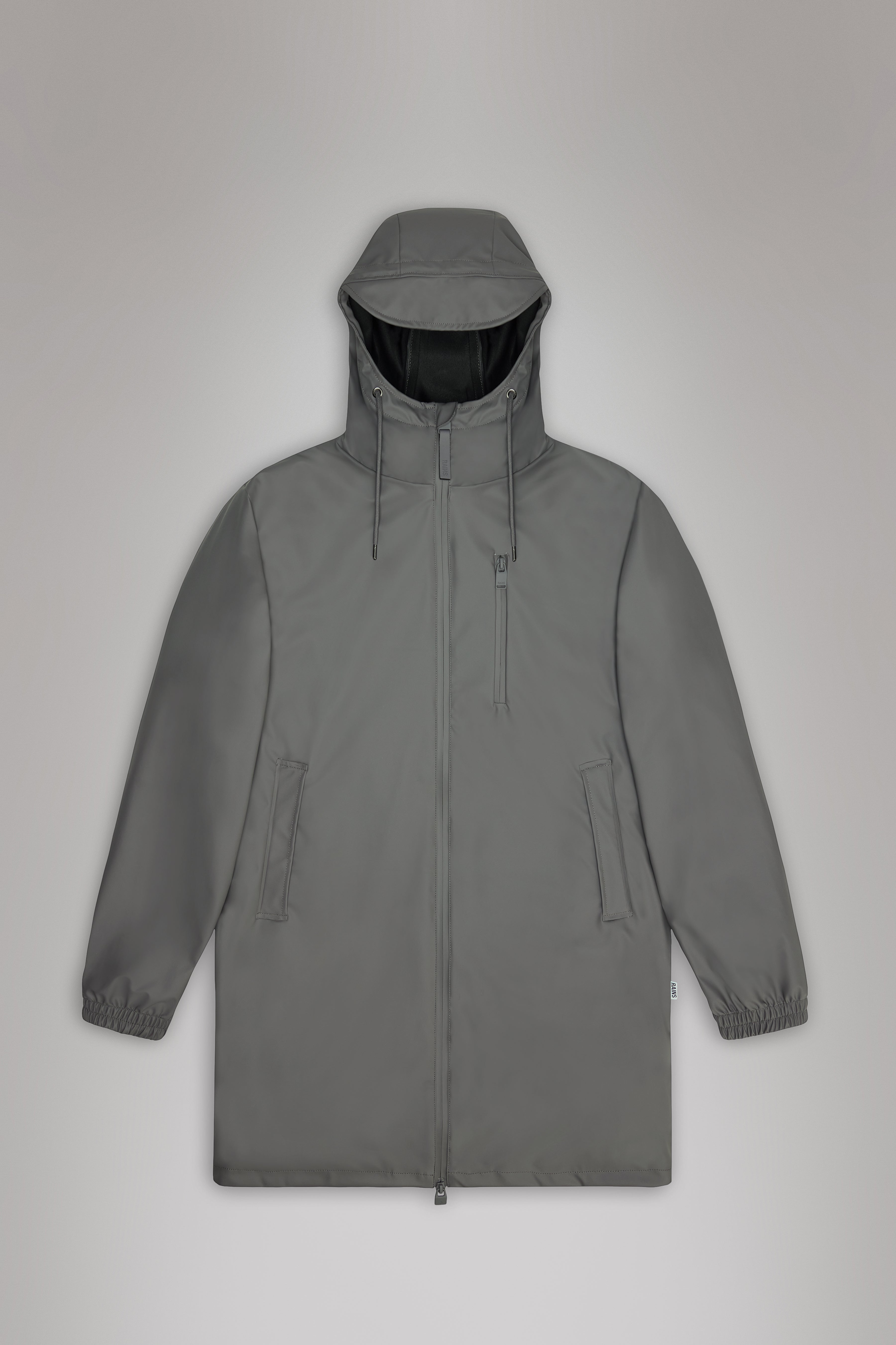 RAINS Long Storm Breaker Grey Jacket