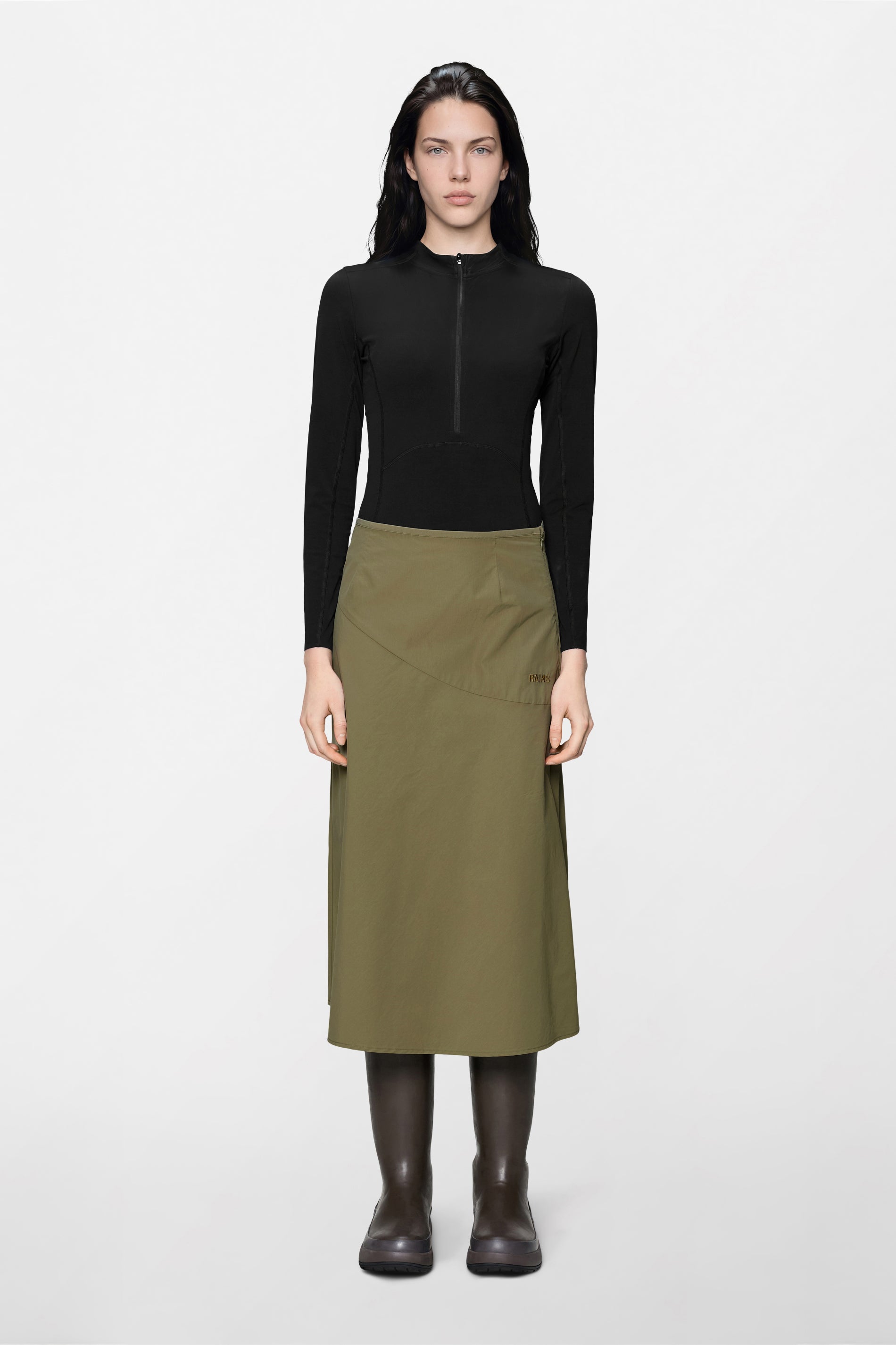 RAINS Light Woven W Skirt Moss Skirt