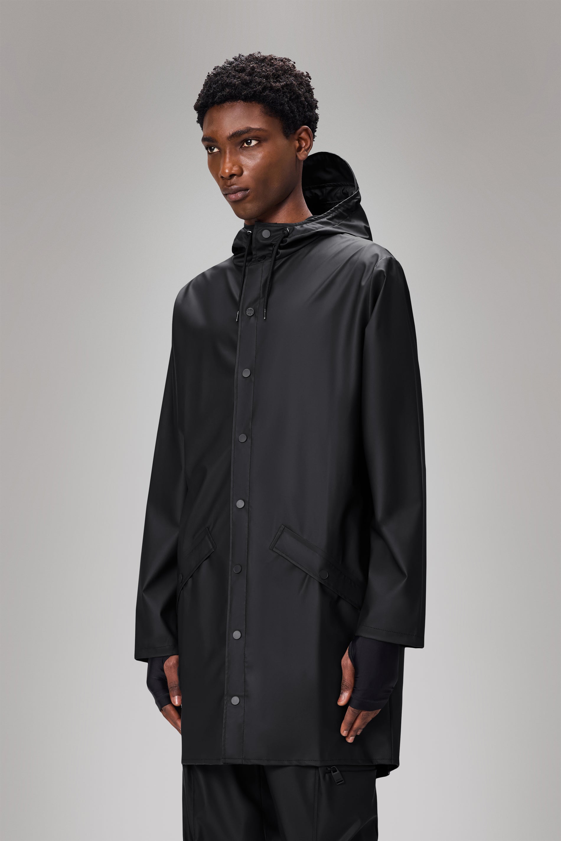 RAINS Long Jacket Black Jacket