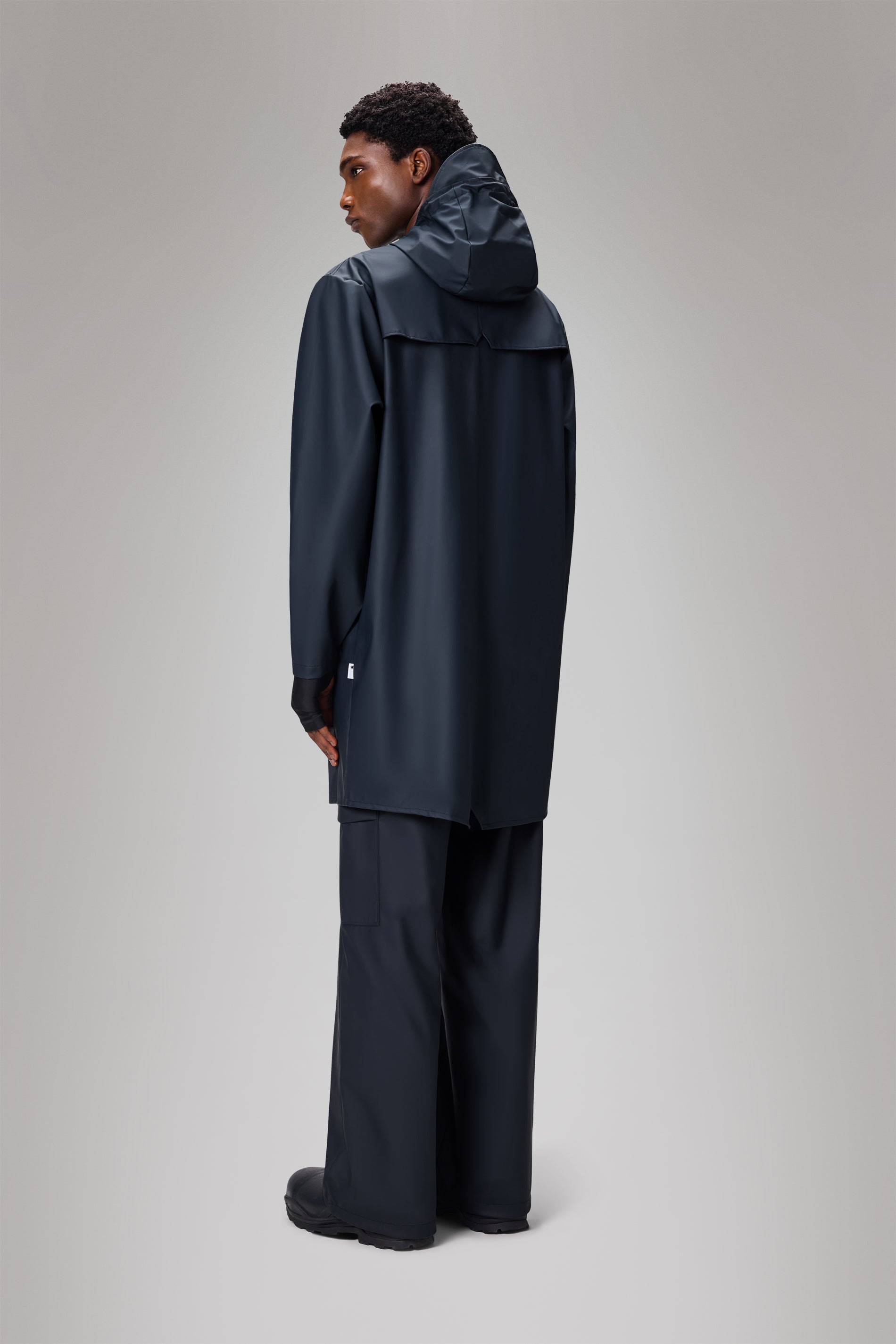 RAINS Long Jacket Navy Jacket