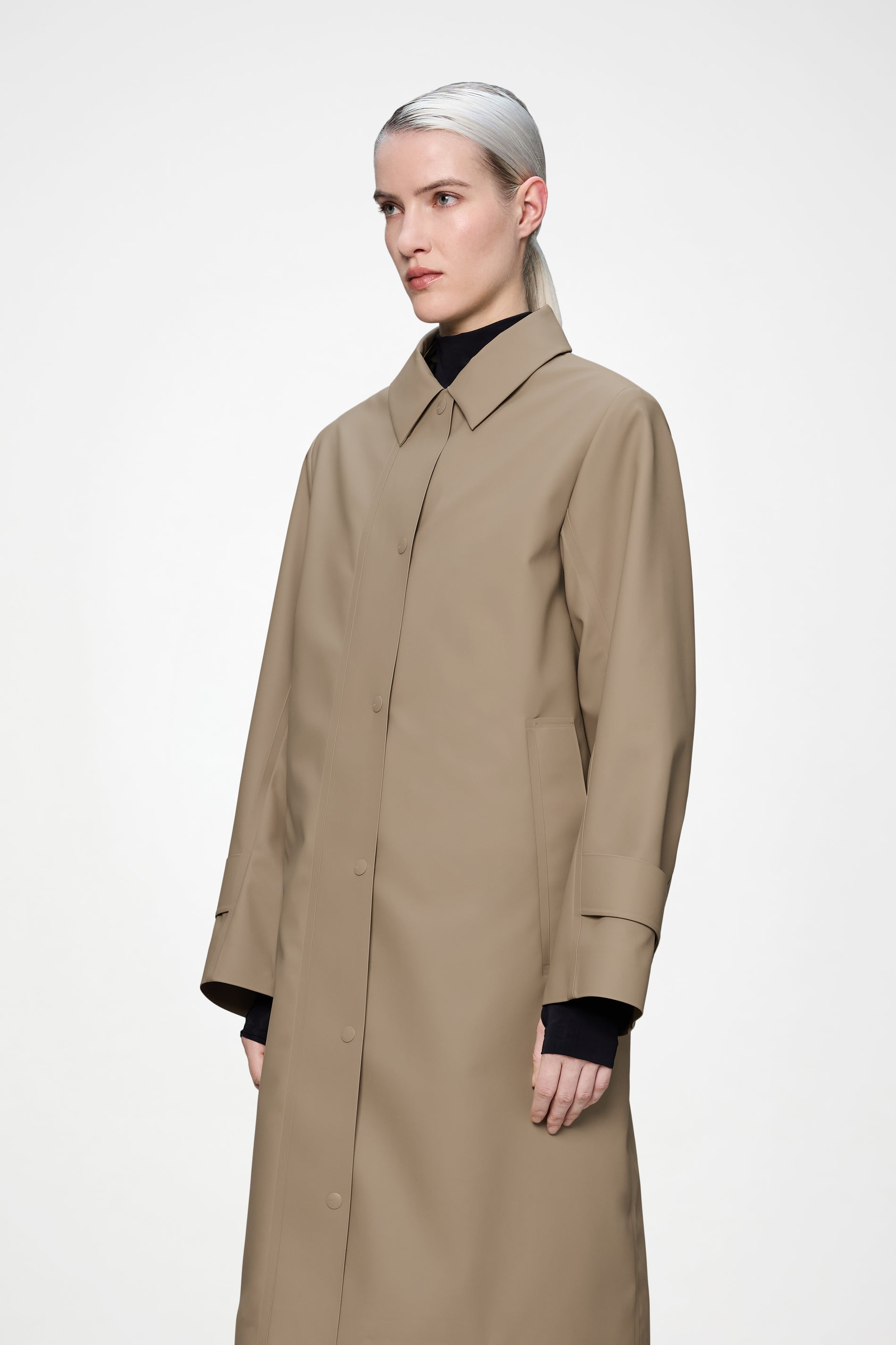 RAINS Nara Long W Jacket Beige Jacket