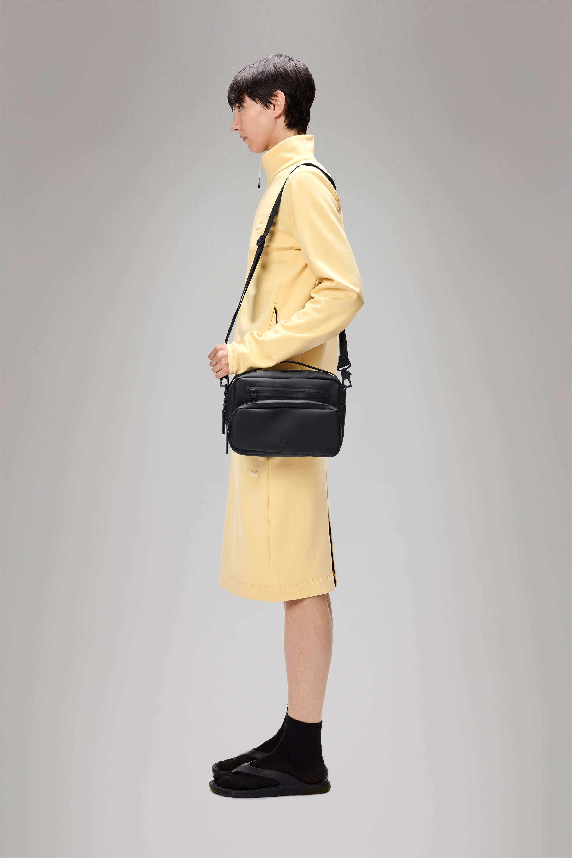 RAINS Cargo Box Bag Black Crossbody