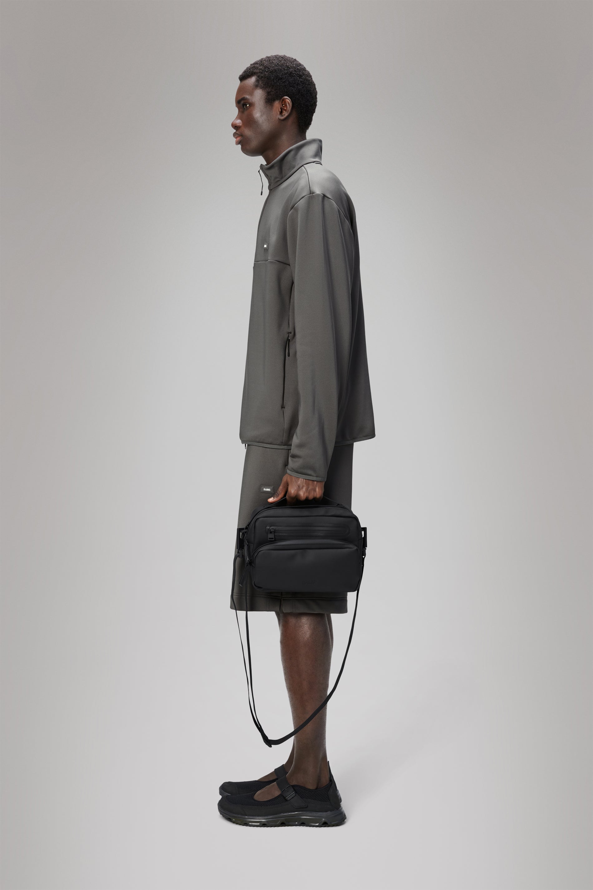 RAINS Cargo Box Bag Black Crossbody