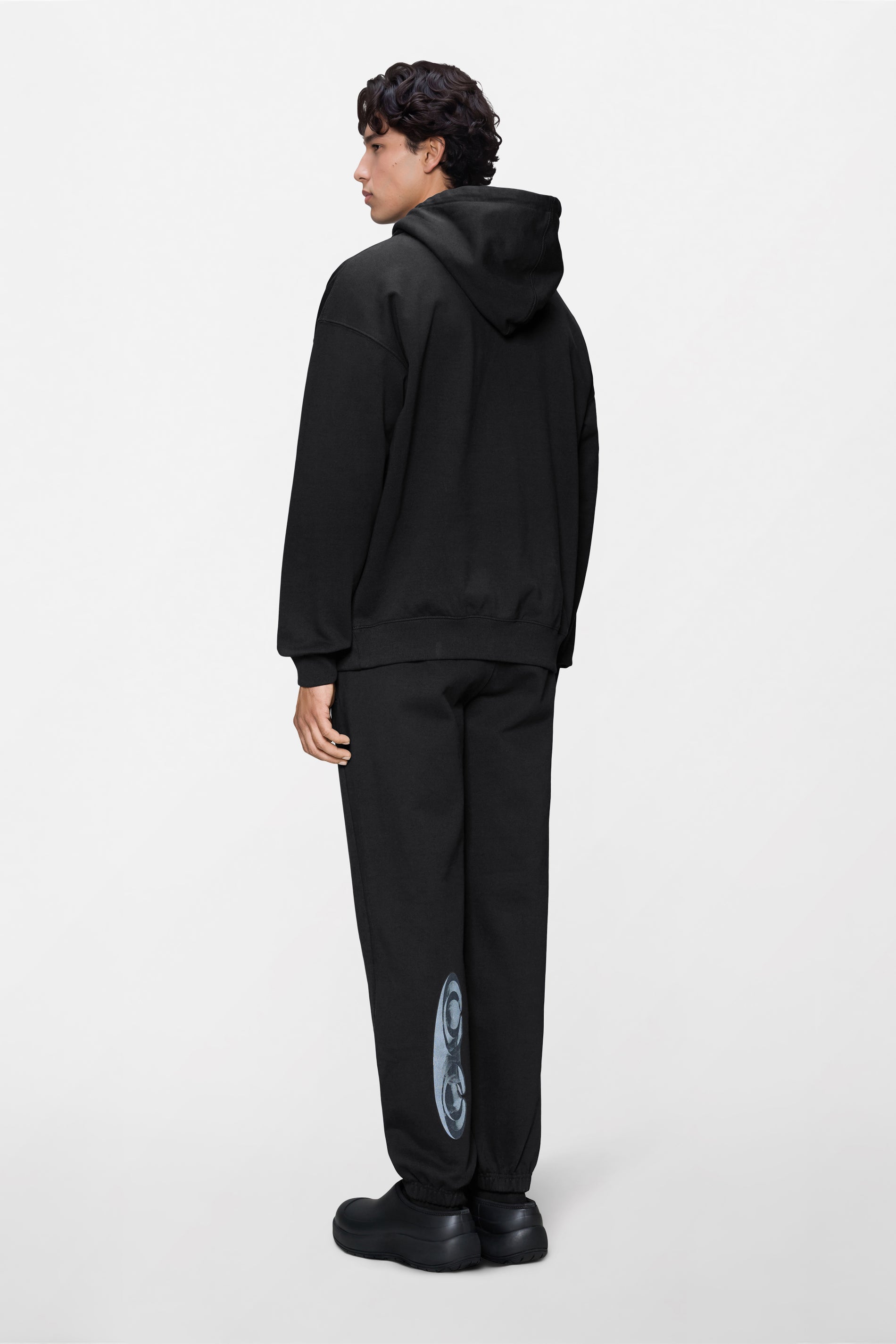 RAINS Classic Hoodie Splash 3D Black Hoodie
