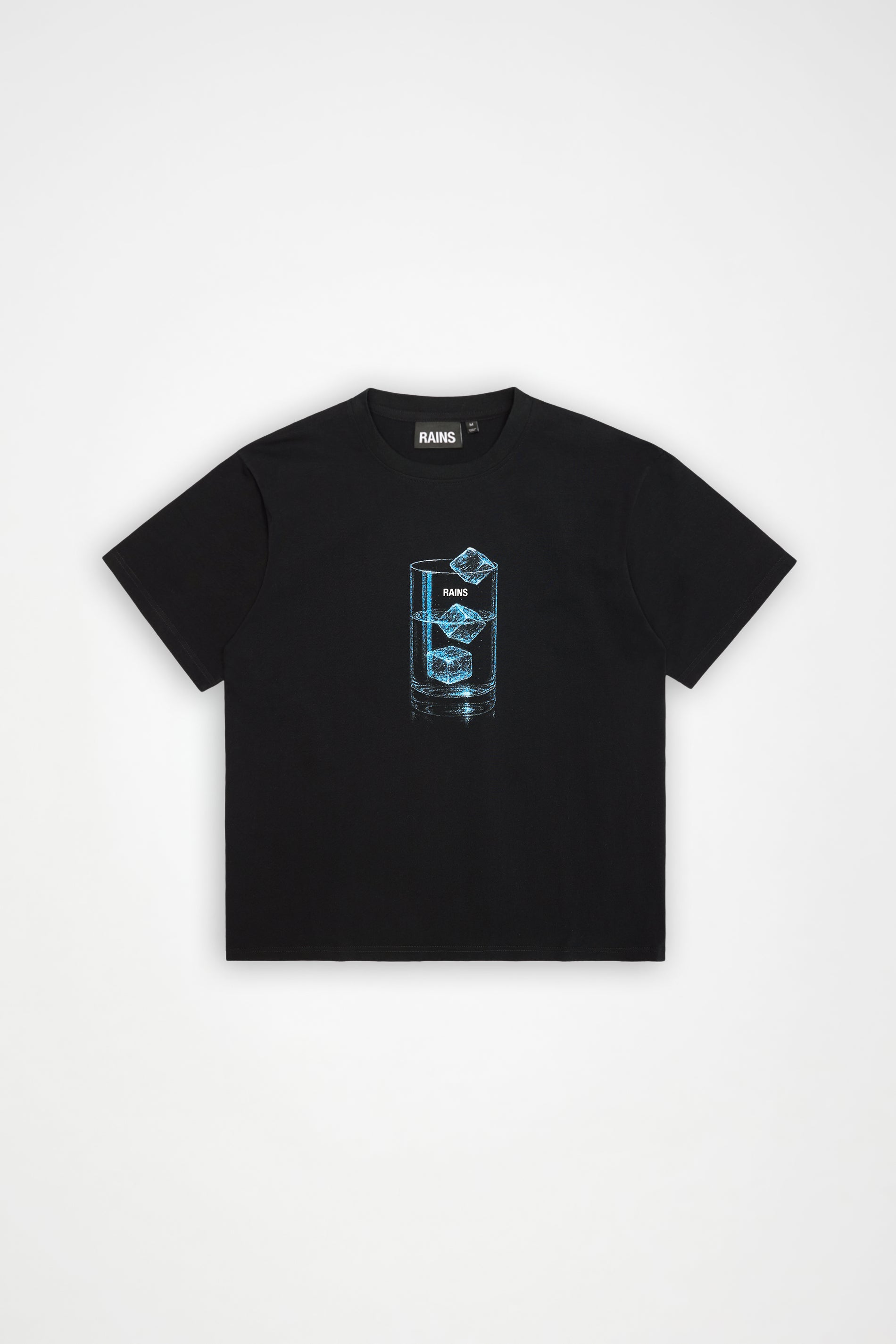 RAINS Classic T-shirt Cubes Black T-shirt