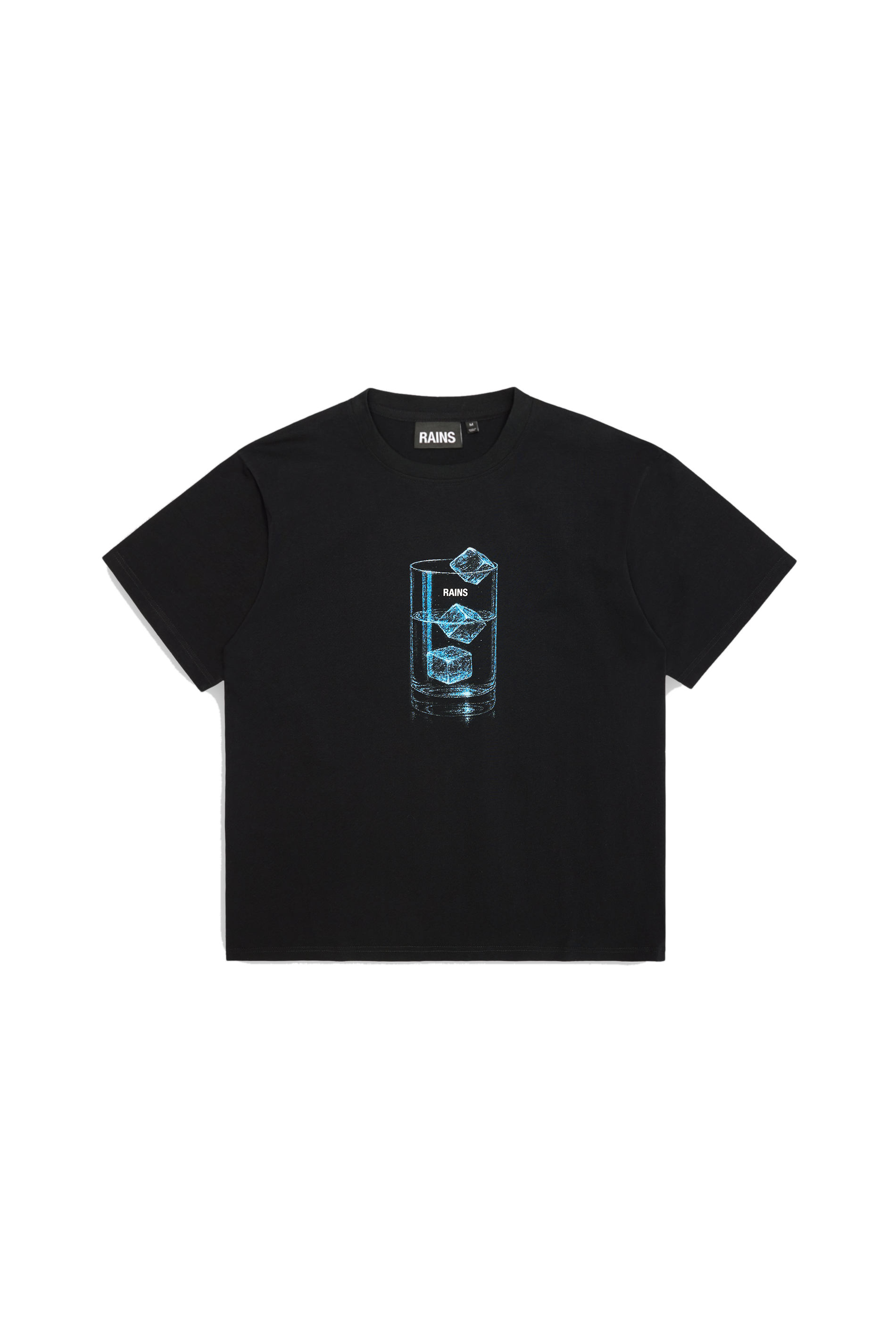 RAINS Classic T-shirt Cubes Black T-shirt